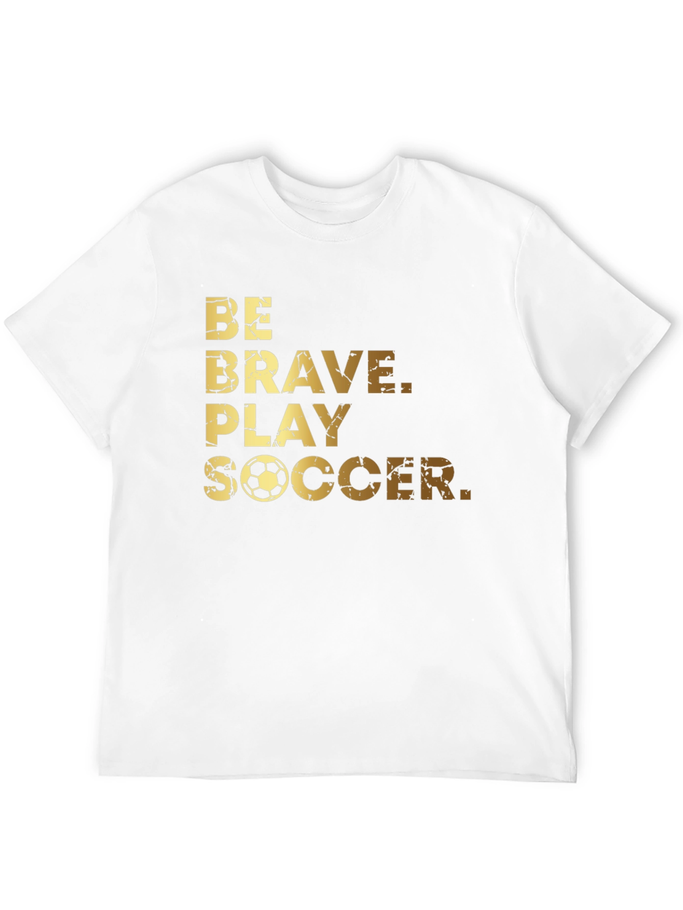 Be Brave Play Soccer Graphic Tee - Black
