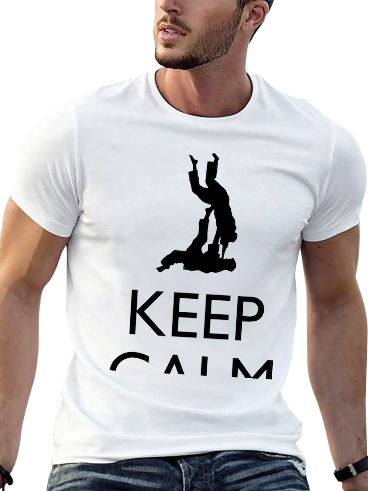 Keep Calm T-Shirt: Judo Silhouette Graphic Tee