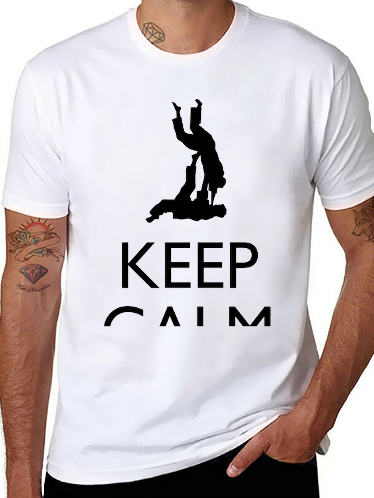 Keep Calm T-Shirt: Judo Silhouette Graphic Tee