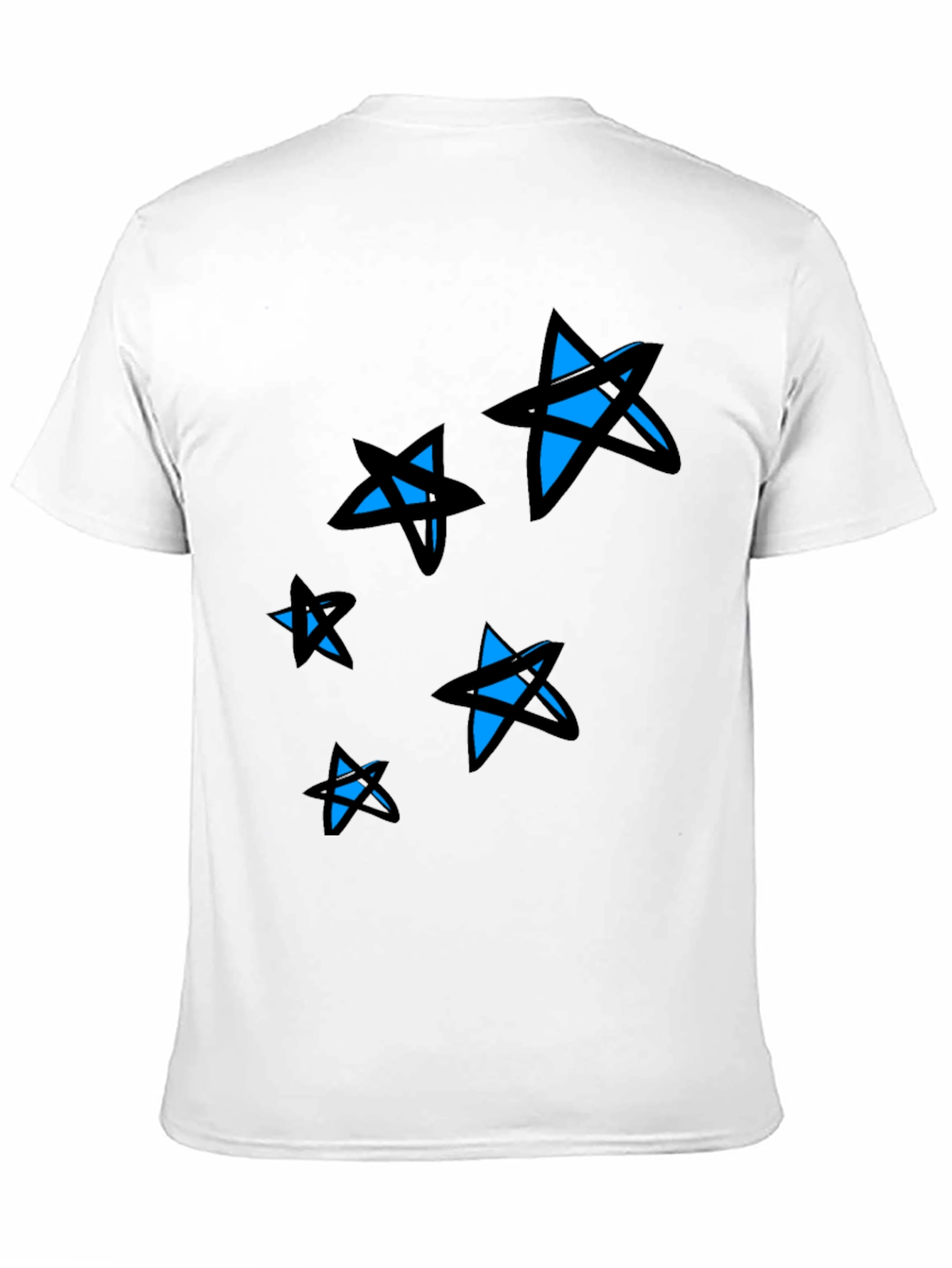 Starry Black Tee - Modern Graphic Print