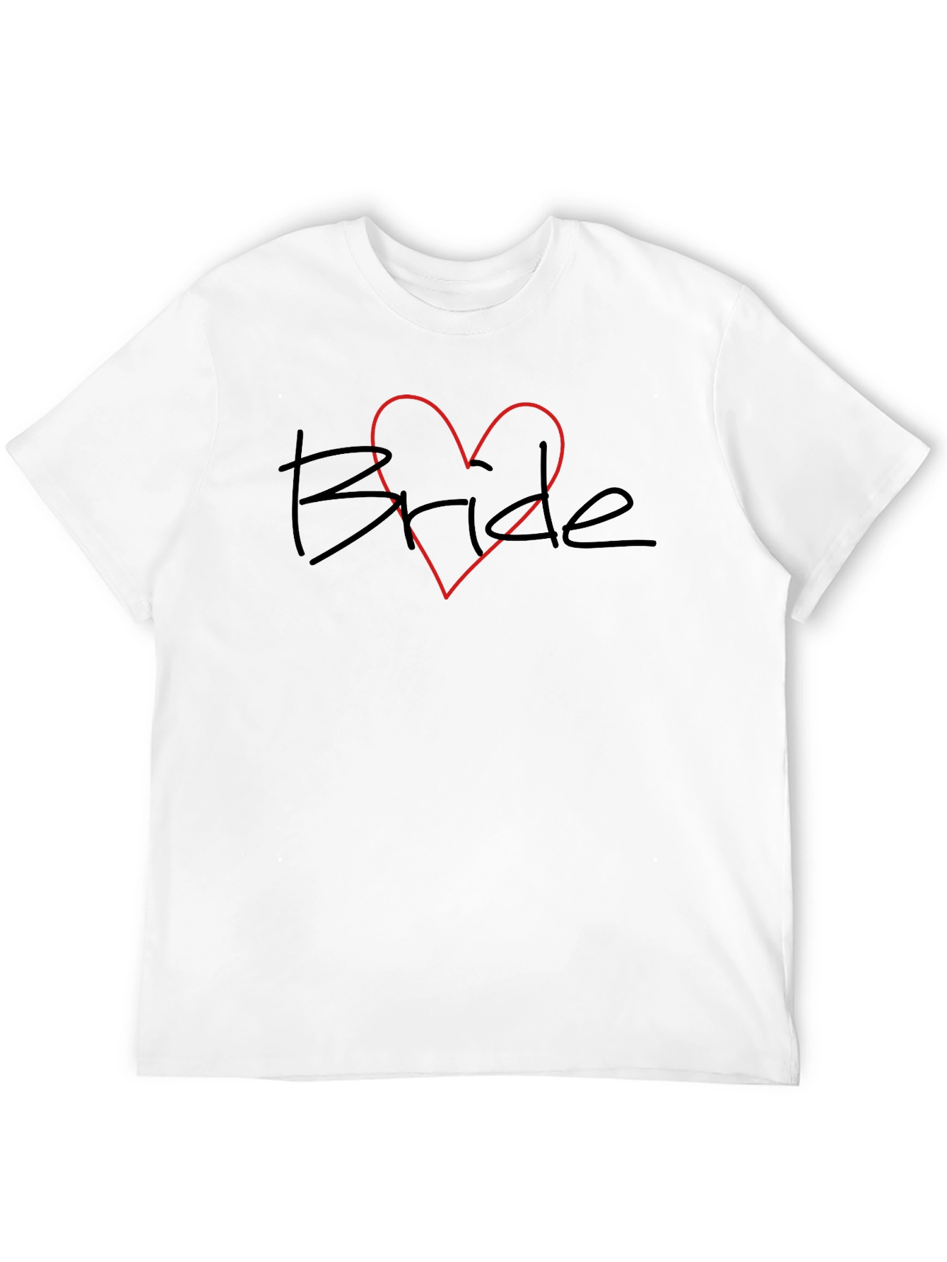 Bride Heart Graphic Black T-Shirt