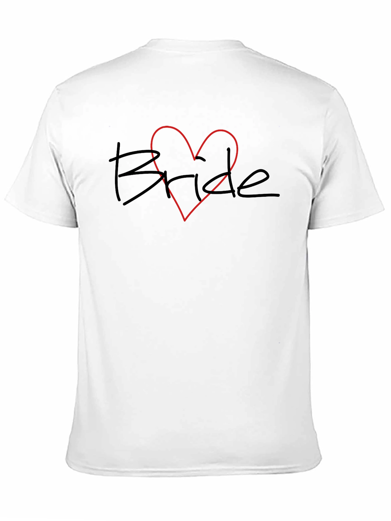 Bride Heart Graphic Black T-Shirt