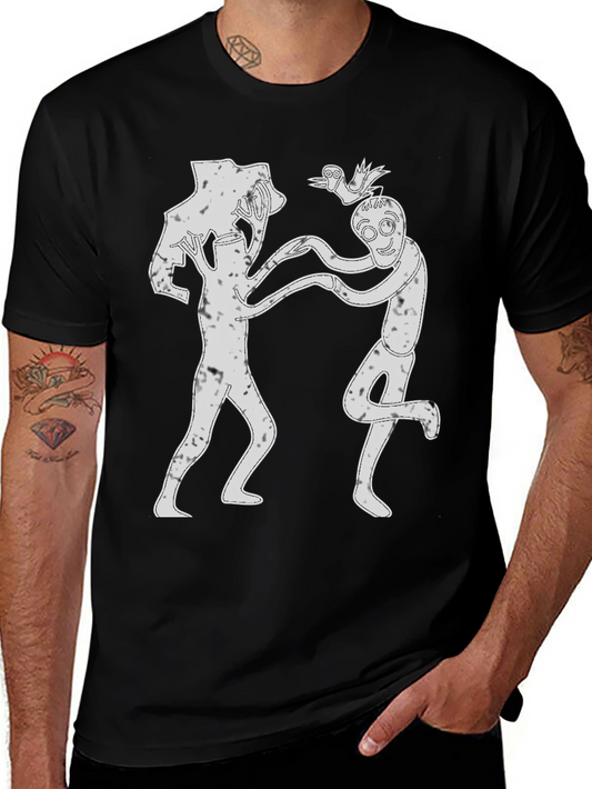 Abstract Dancing Figures Black T-Shirt
