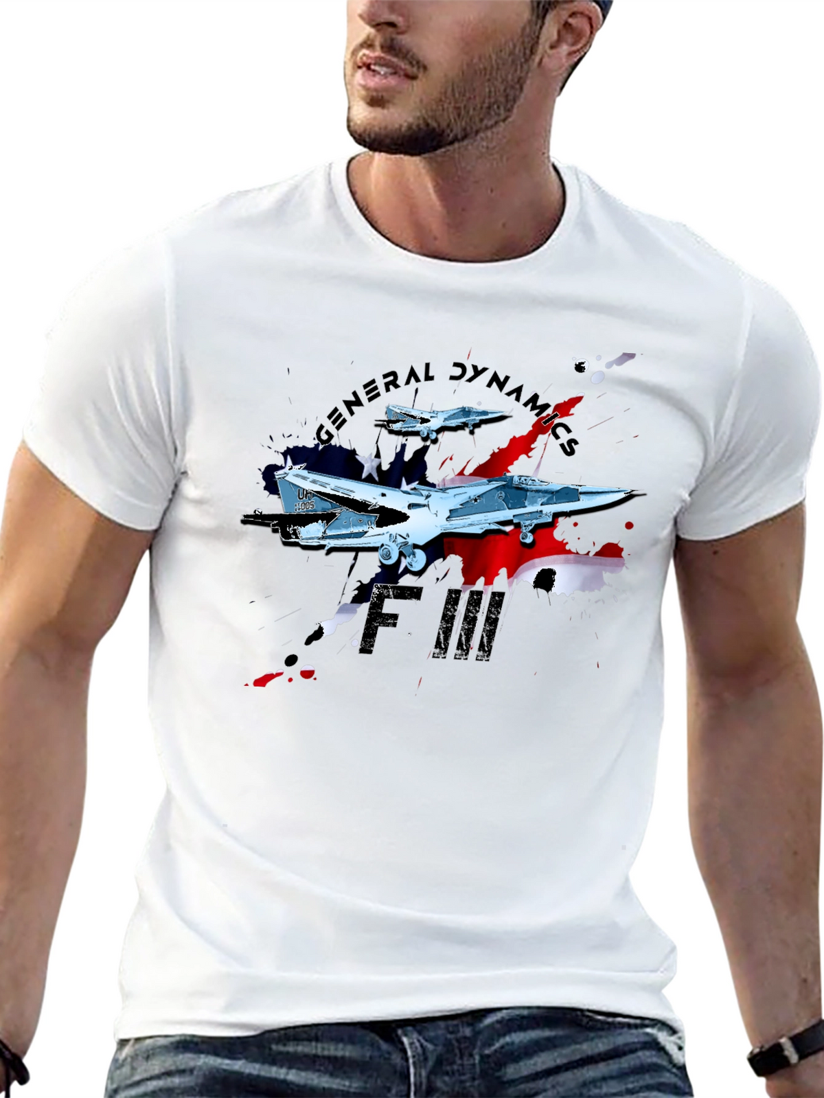 F-111 Aardvark Retro Jet Fighter T-Shirt