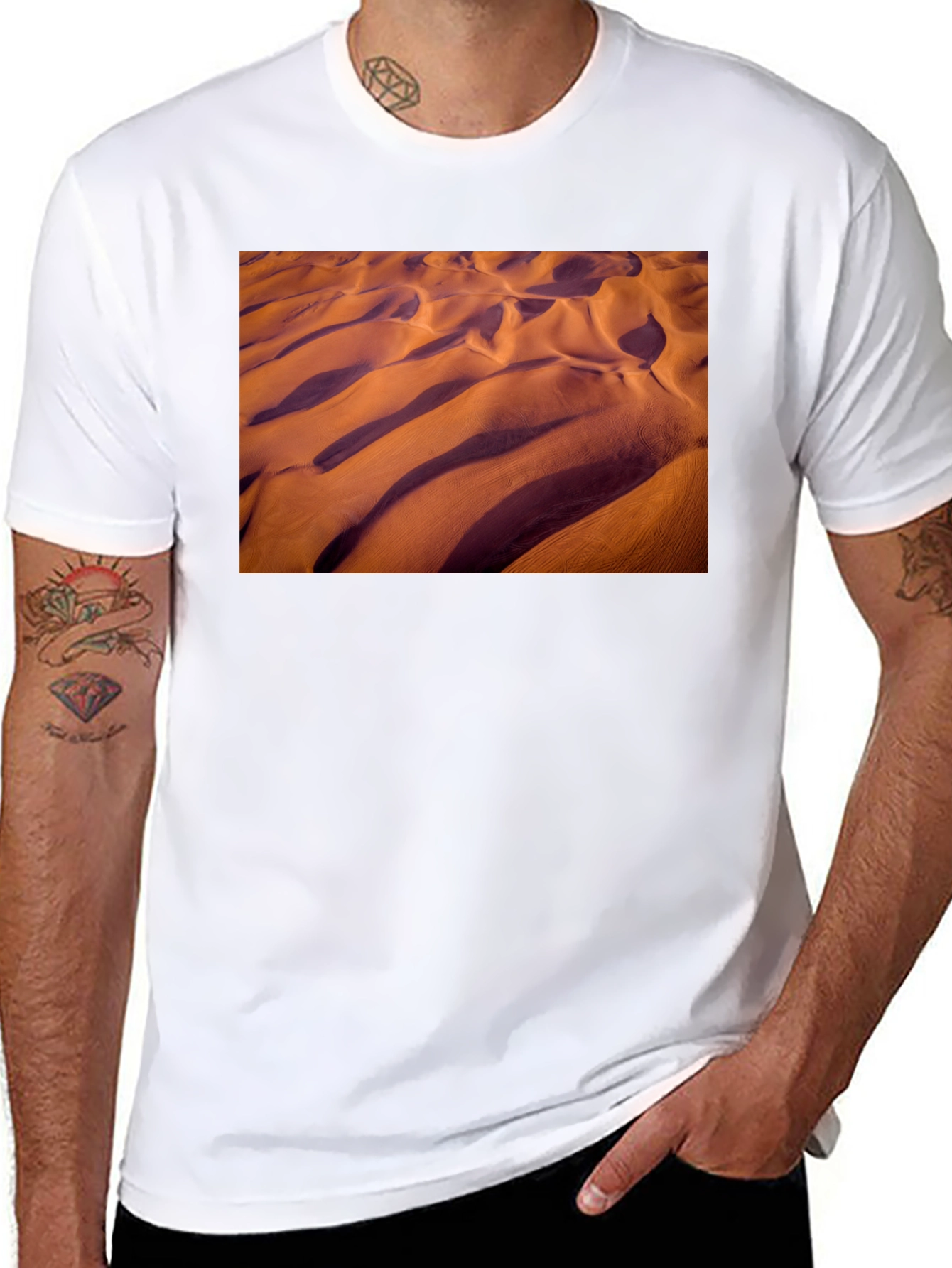 Desert Sands Graphic Tee - Stylish Black T-Shirt