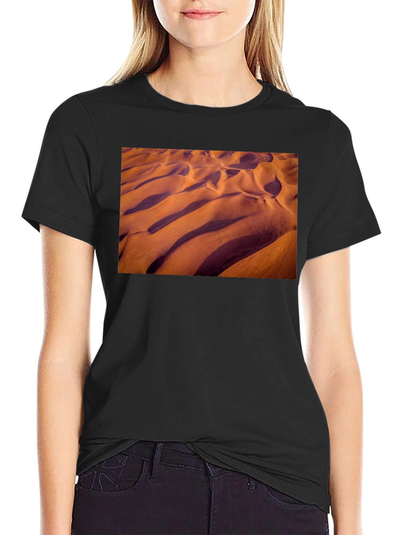 Desert Sands Graphic Tee - Stylish Black T-Shirt