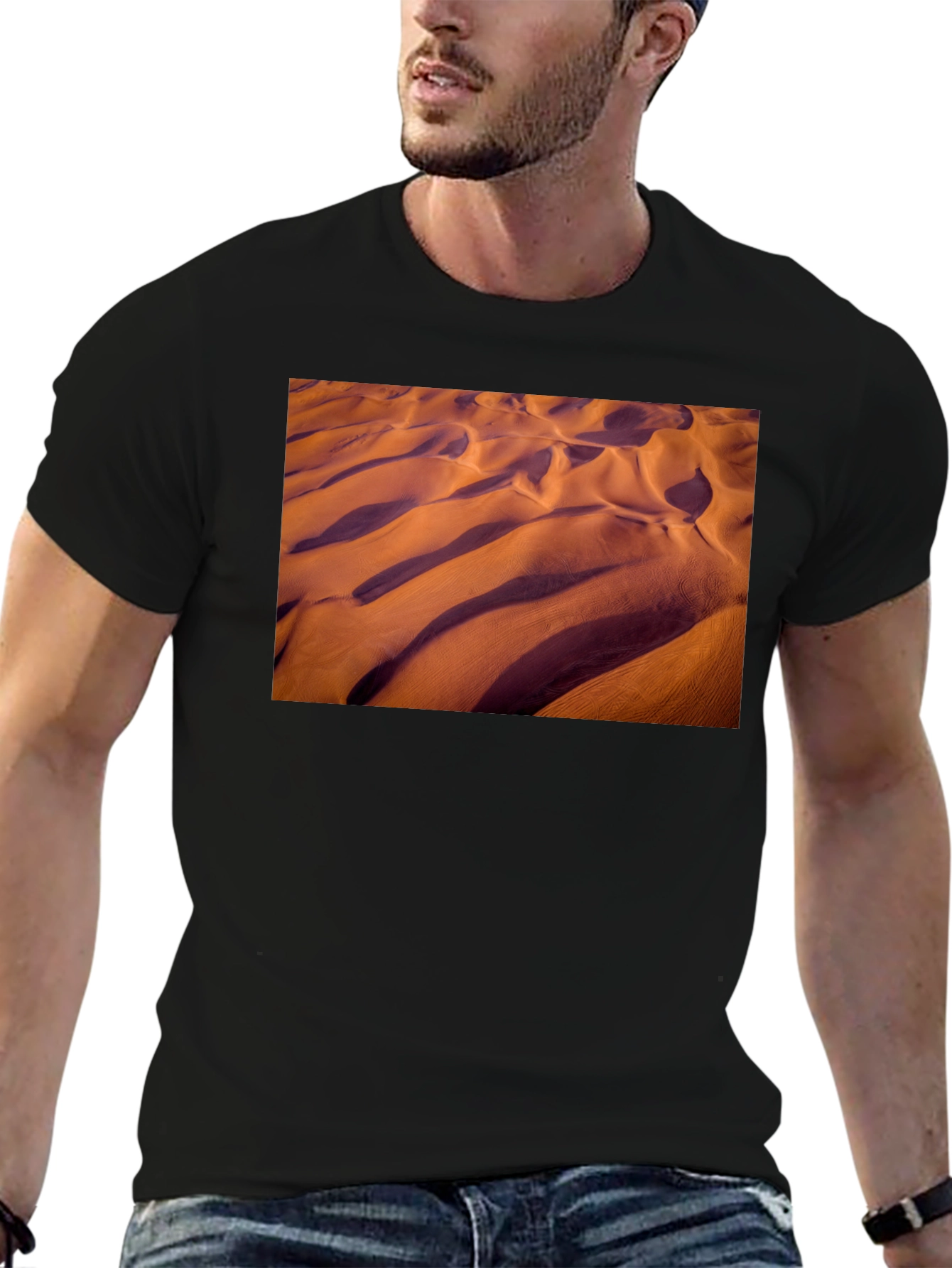 Desert Sands Graphic Tee - Stylish Black T-Shirt