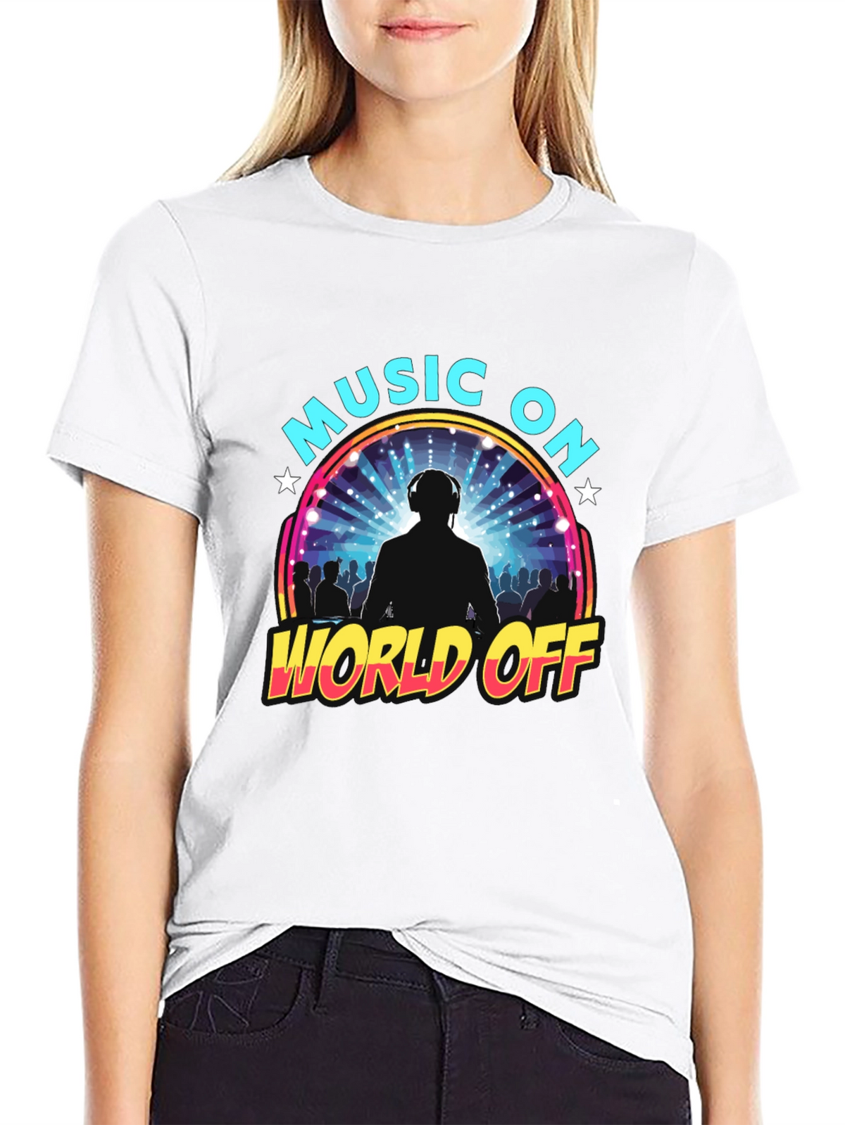 Music On World Off Graphic T-Shirt