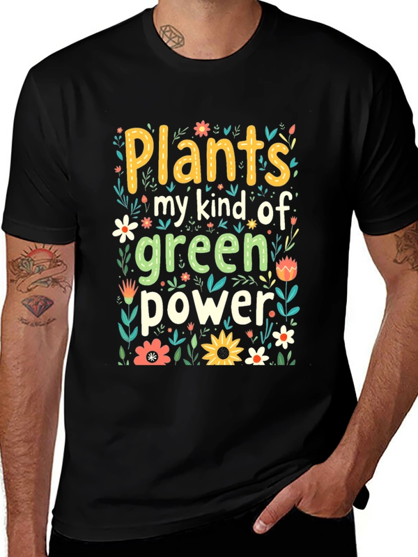 Plants My Kind Of Green Power Graphic Tee