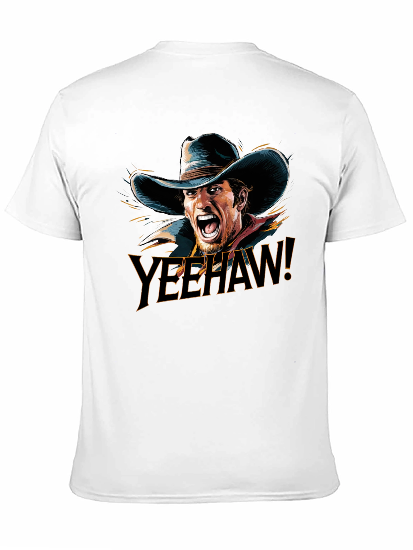 Yeehaw Cowboy Graphic T-Shirt - Black