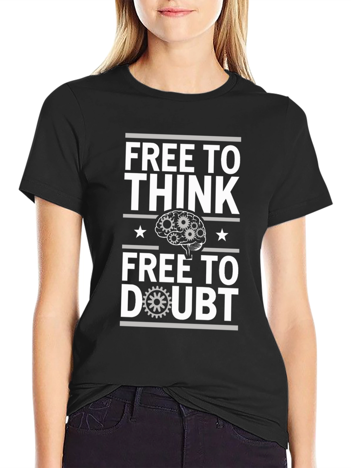 Free To Think Graphic T-Shirt - Black