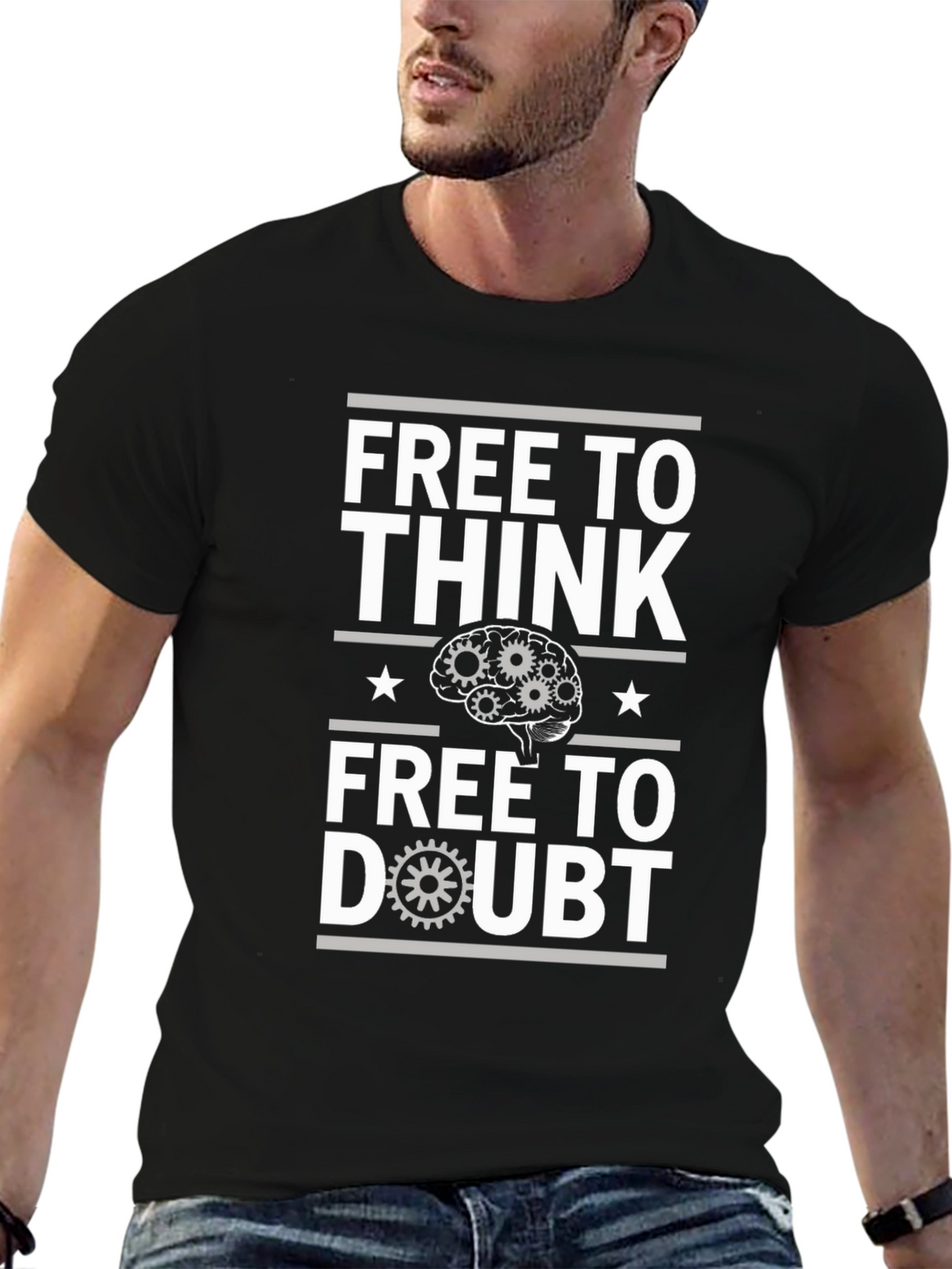 Free To Think Graphic T-Shirt - Black