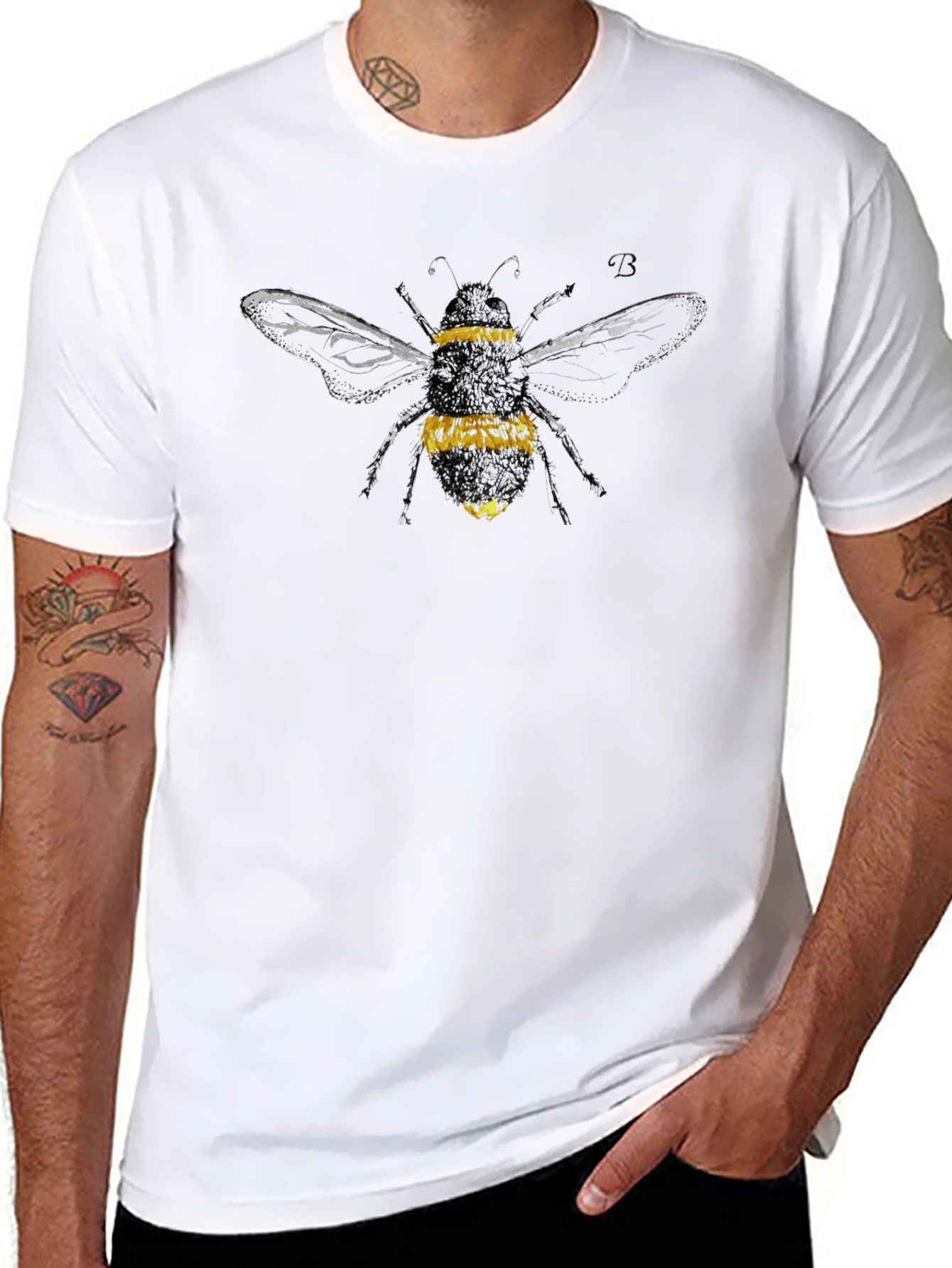 Bumble Bee Graphic T-Shirt - Black