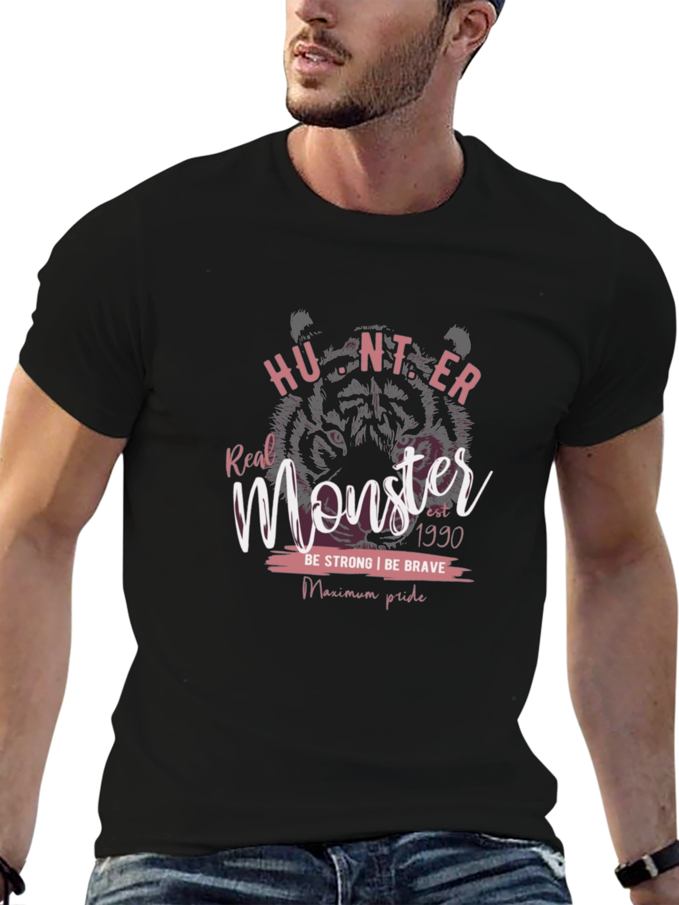 Hunter Monster Graphic Tee - Black