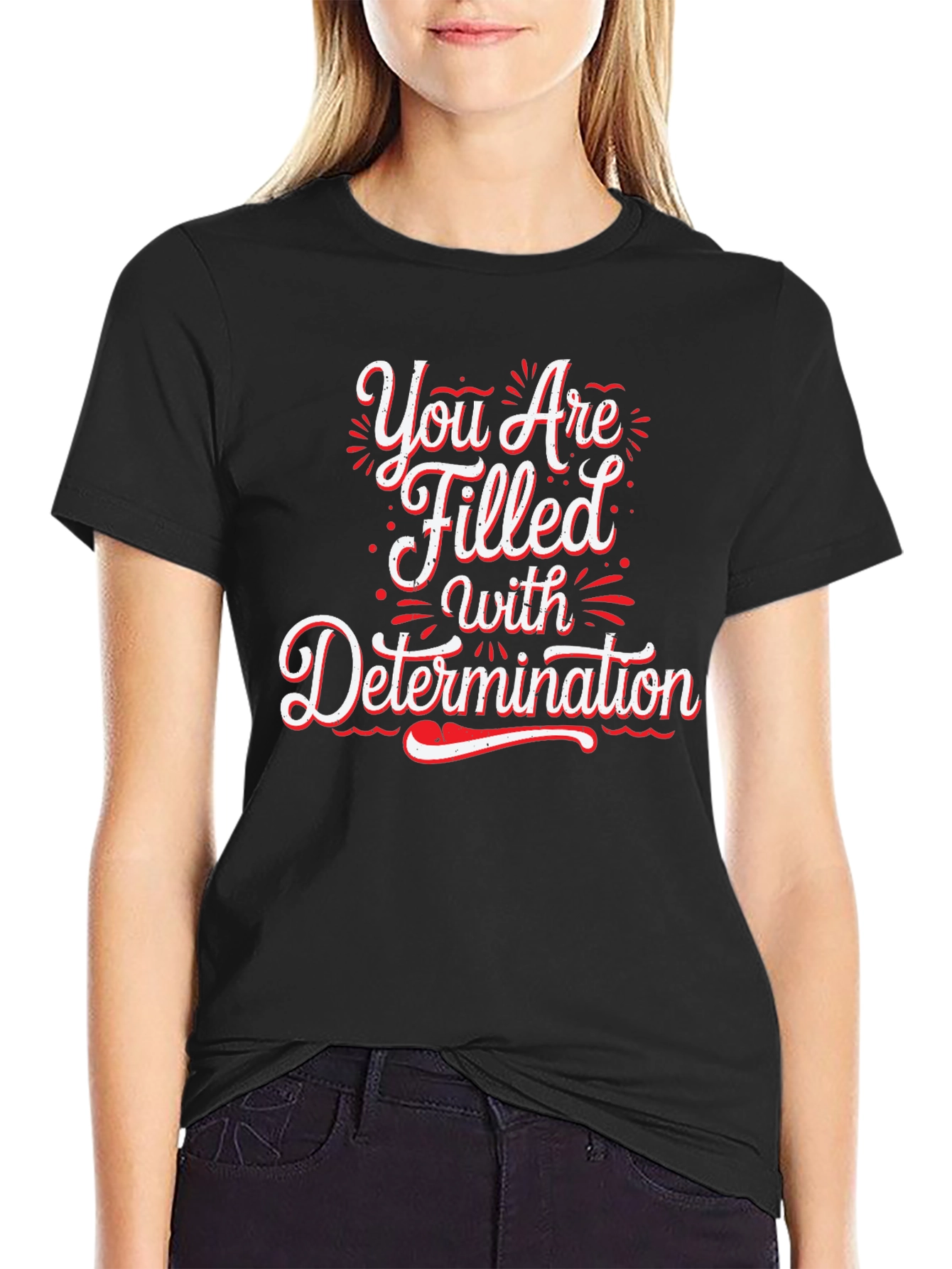 Determination Graphic Black T-Shirt