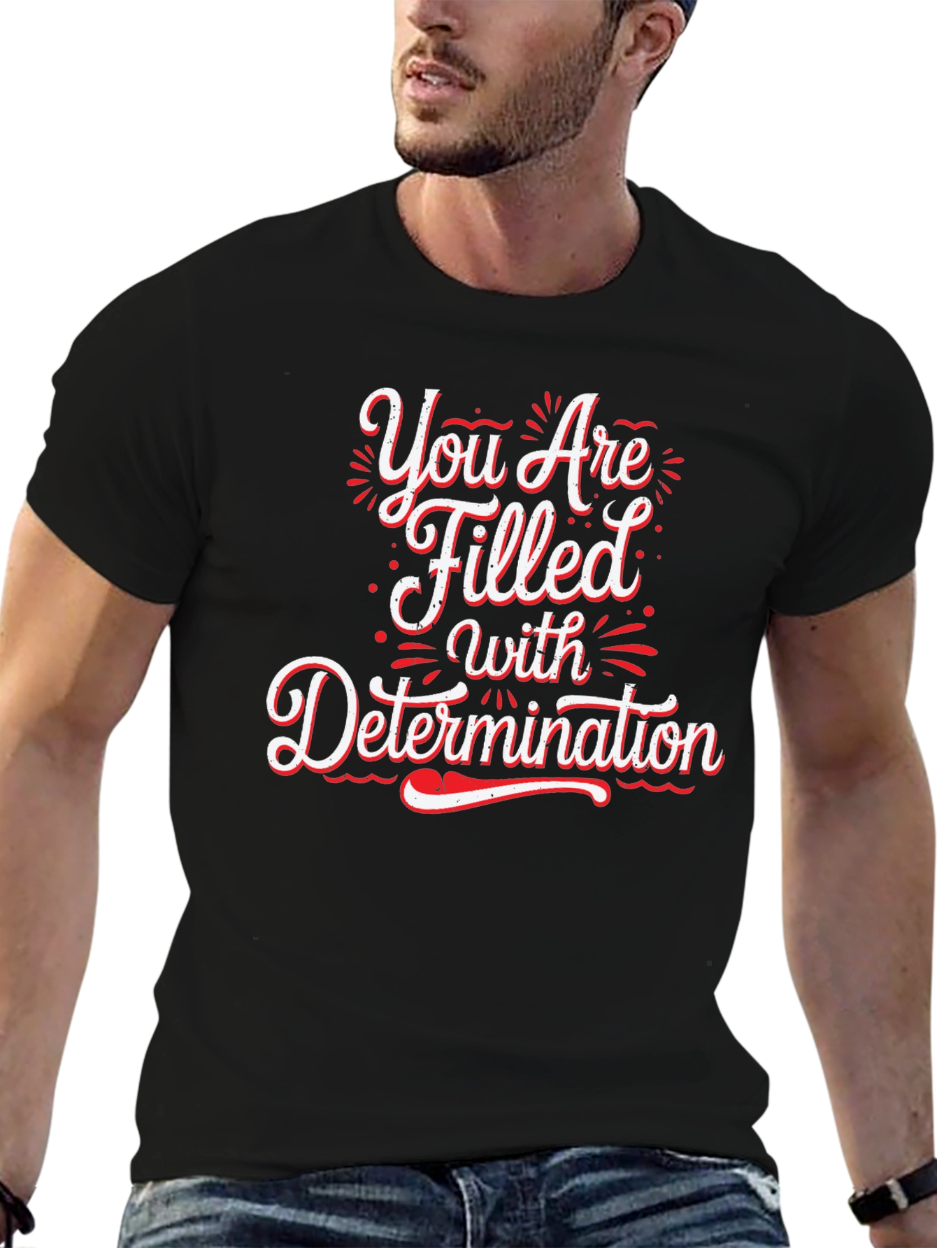 Determination Graphic Black T-Shirt