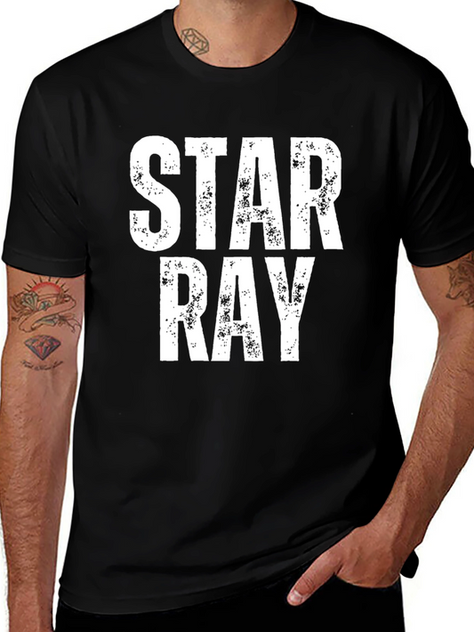 Star Ray Graphic T-Shirt - Distressed Print