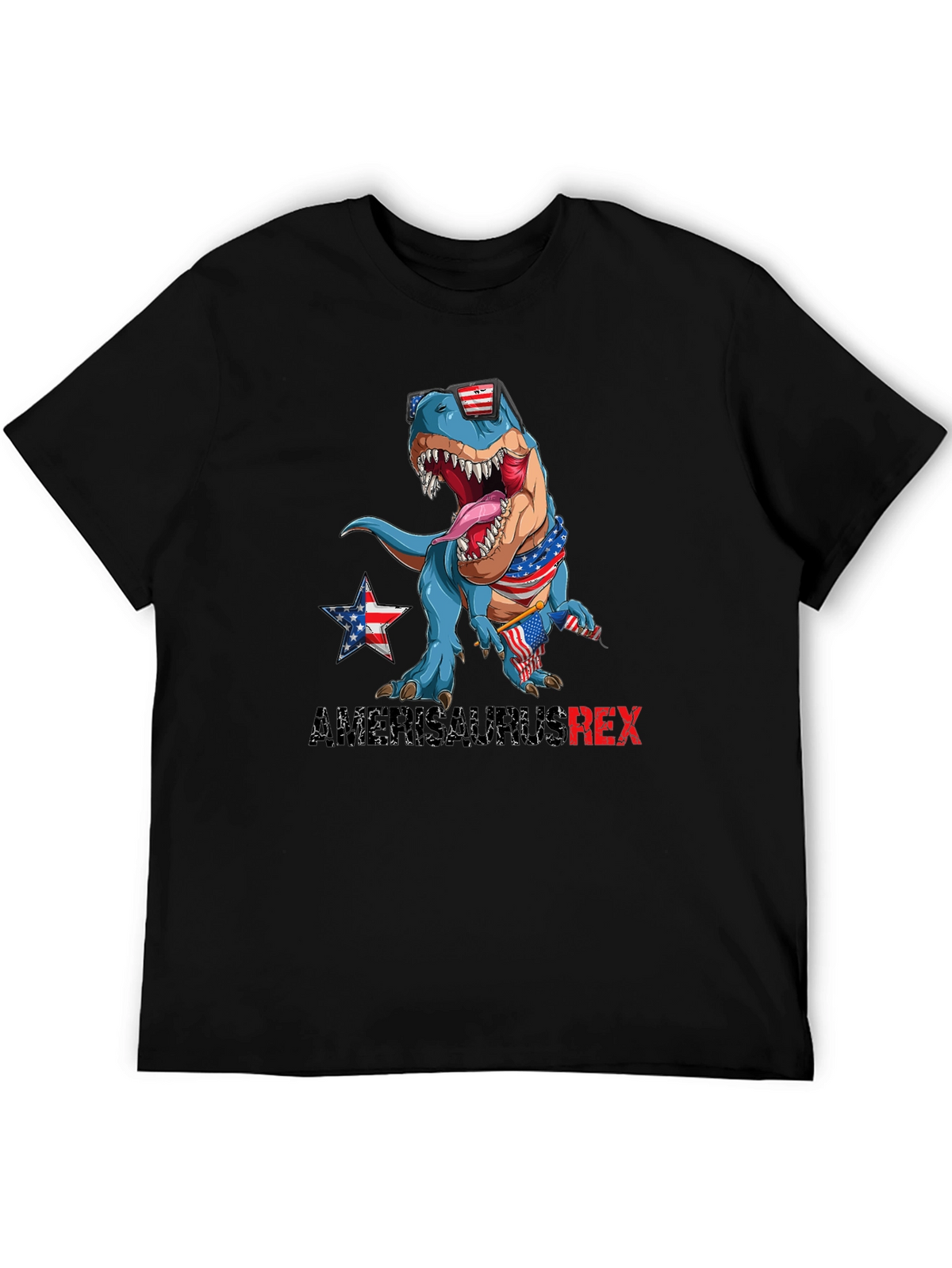 Patriotic T-Rex Graphic T-Shirt