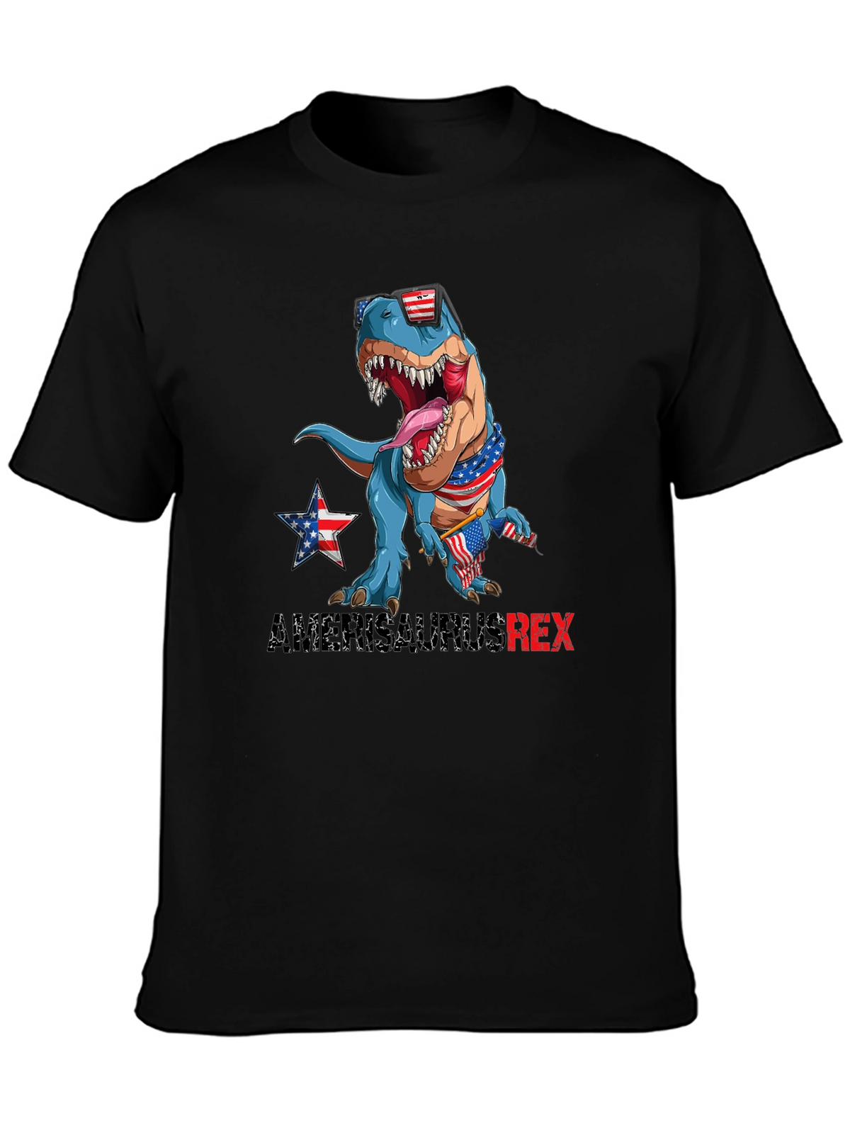 Patriotic T-Rex Graphic T-Shirt