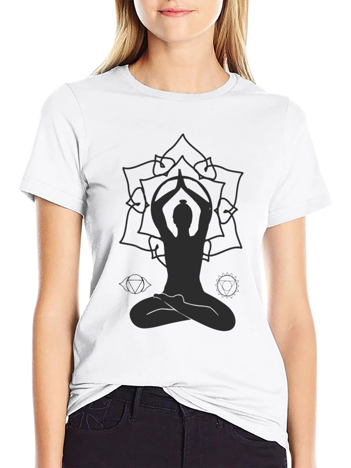 Mens Yoga Mandala Graphic T-Shirt