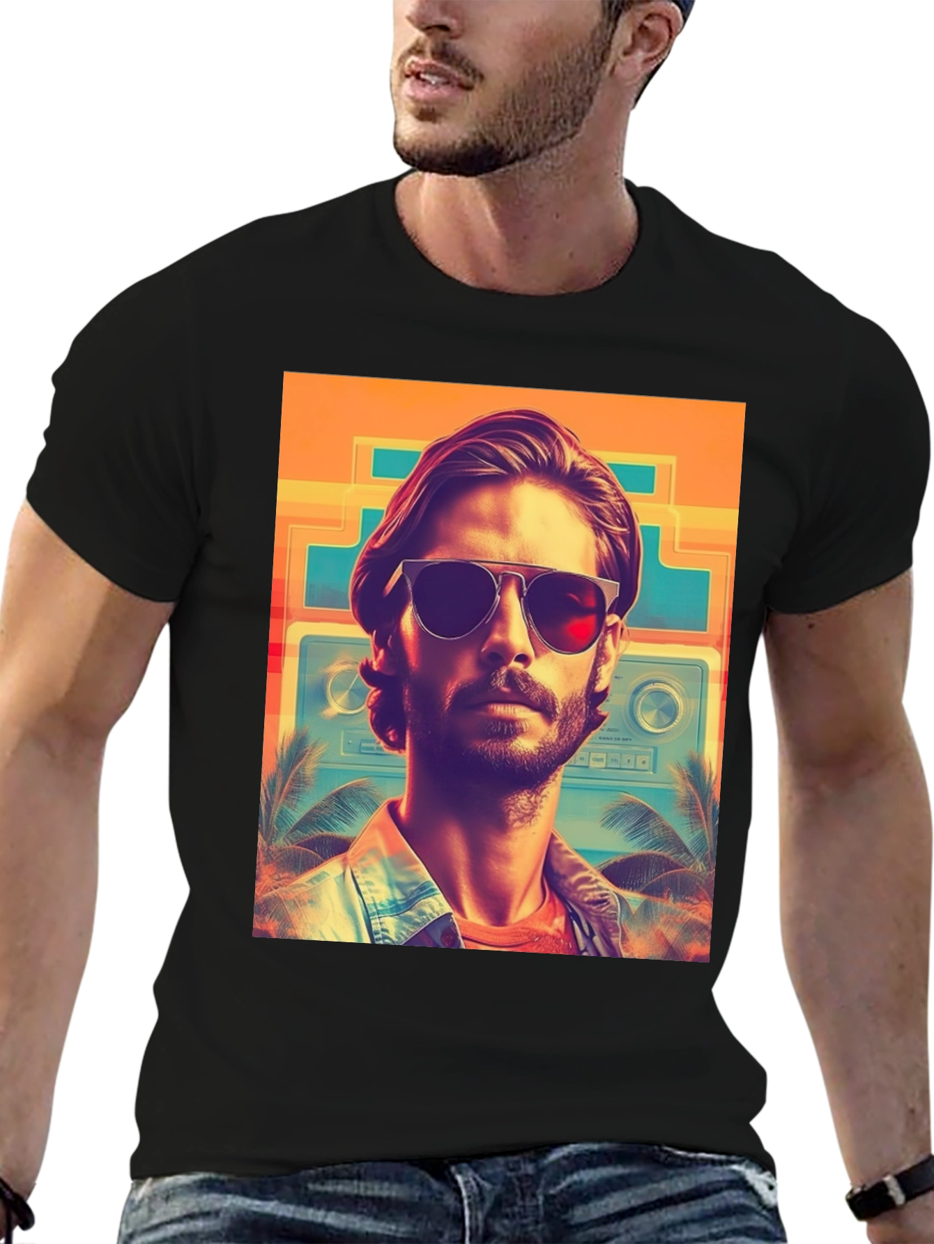 Retro Wave T-Shirt - Cool Miami Vice Style