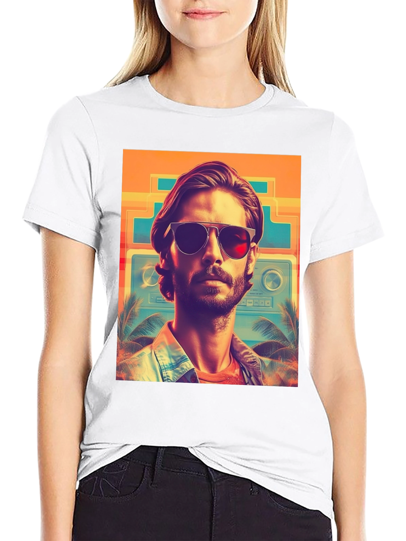 Retro Wave T-Shirt - Cool Miami Vice Style