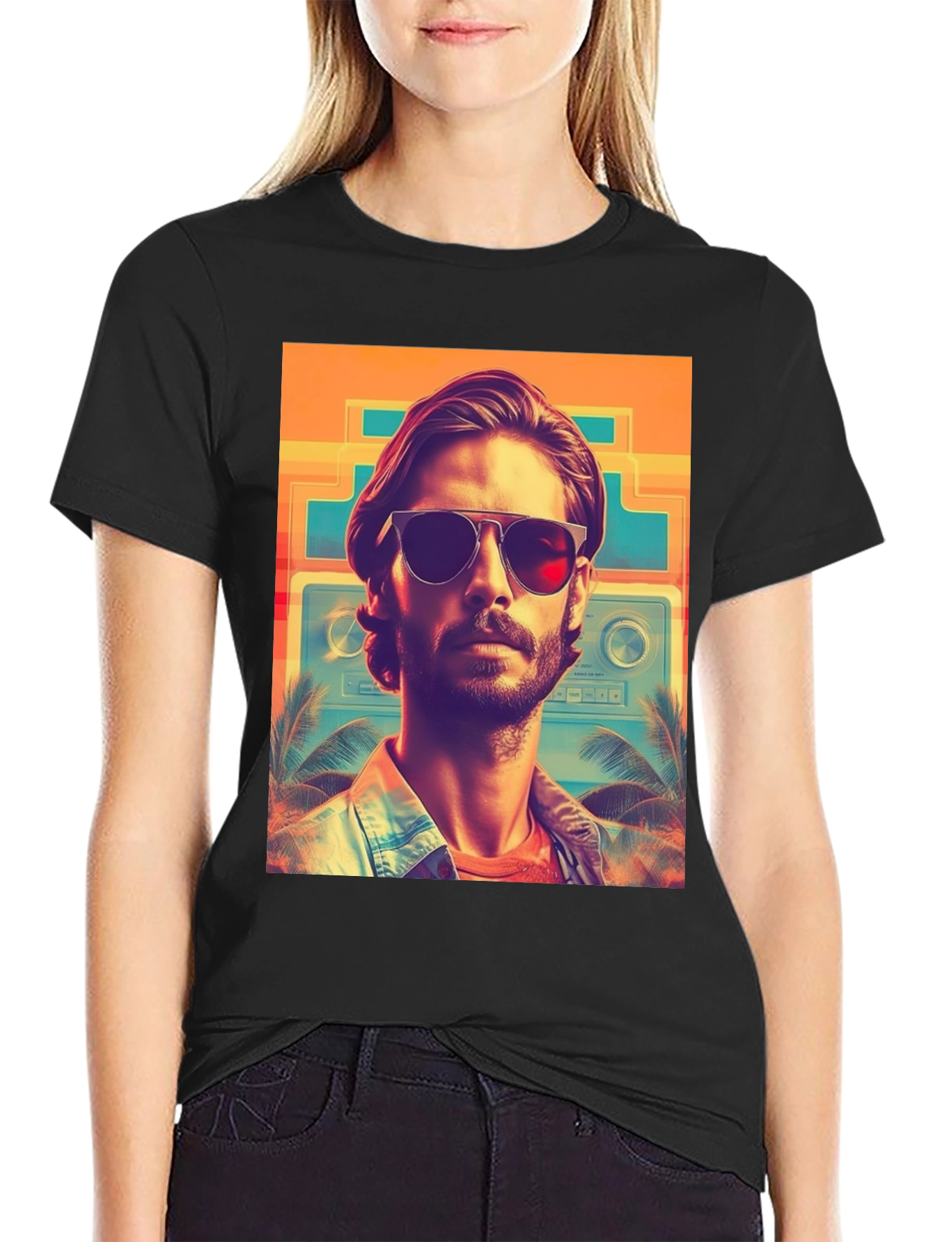 Retro Wave T-Shirt - Cool Miami Vice Style