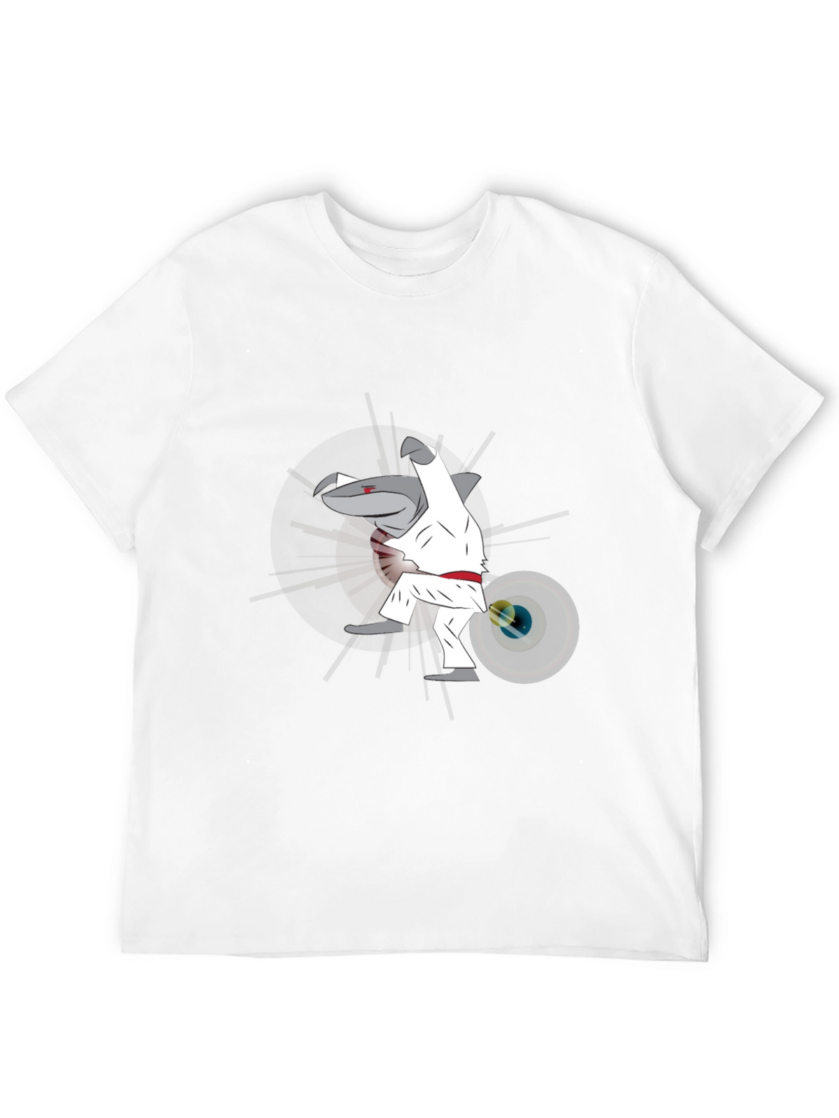 Martial Arts Shark Graphic Tee - Black