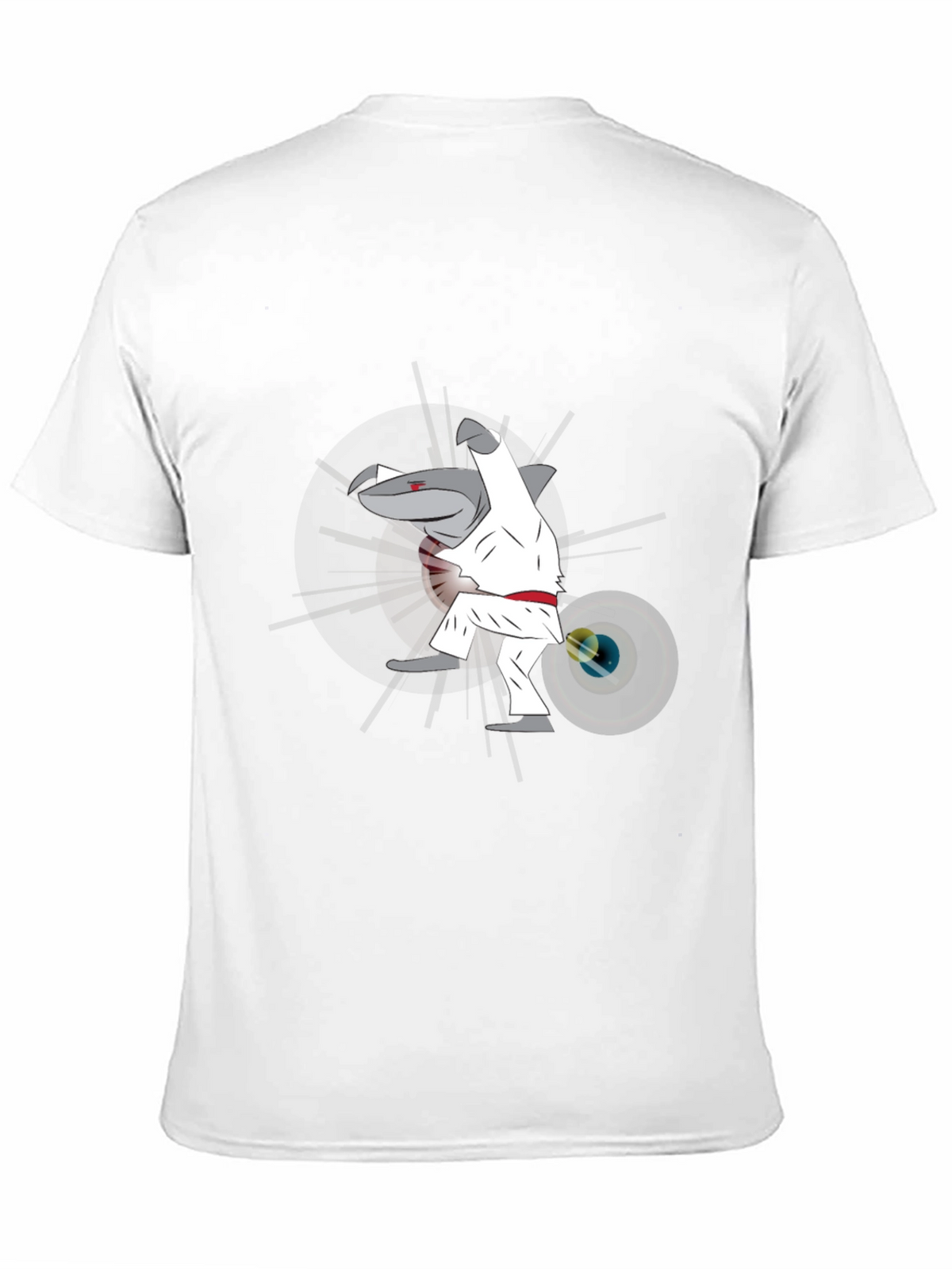 Martial Arts Shark Graphic Tee - Black