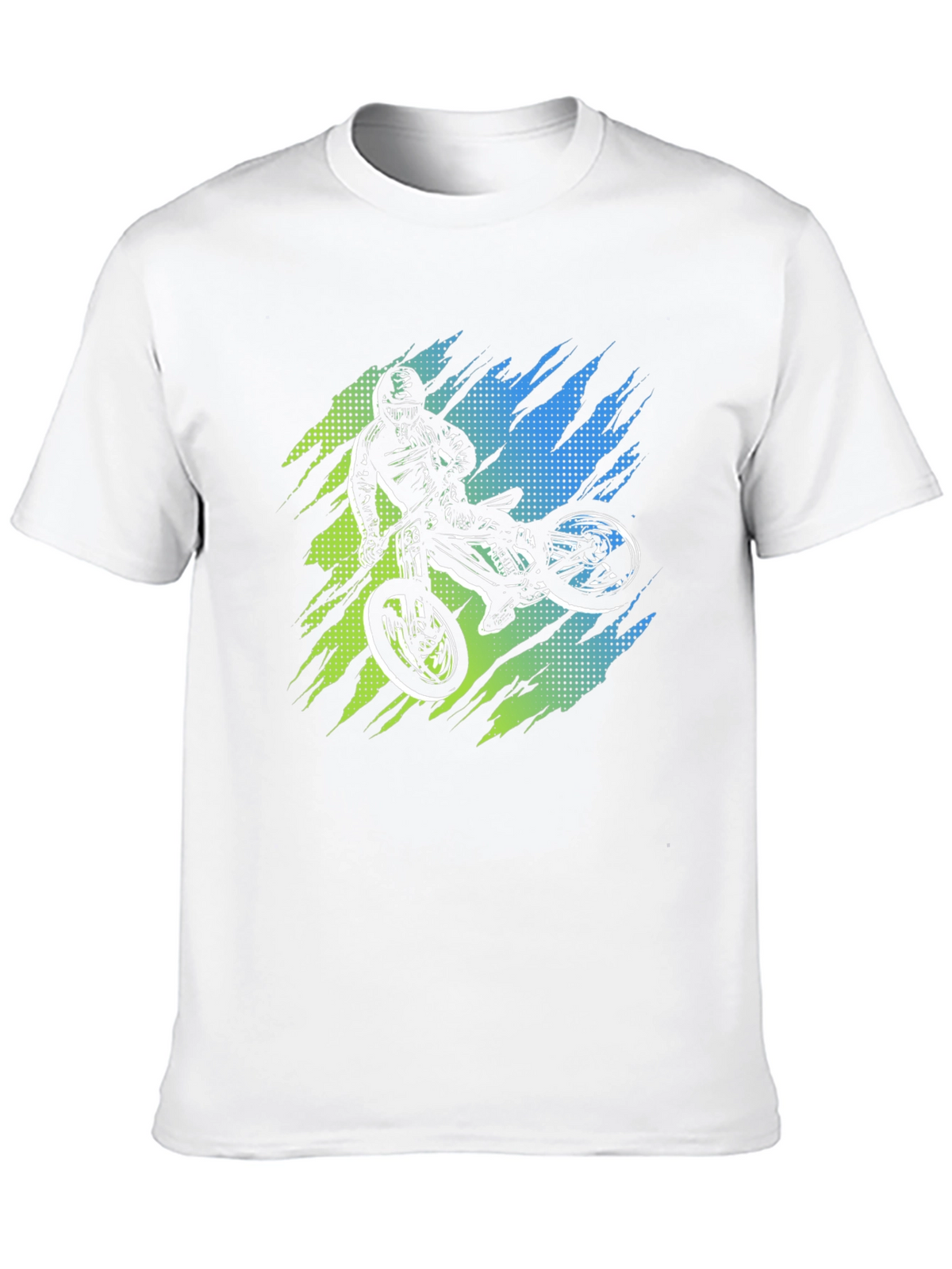 Mens Black Graphic Tee - Mountain Bike Rider Design