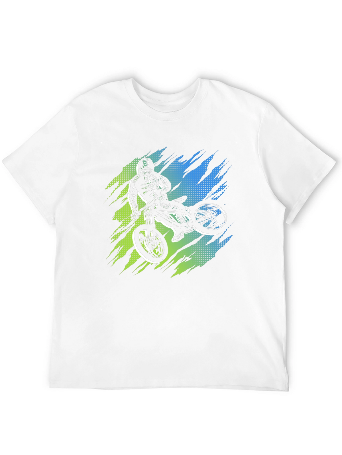Mens Black Graphic Tee - Mountain Bike Rider Design