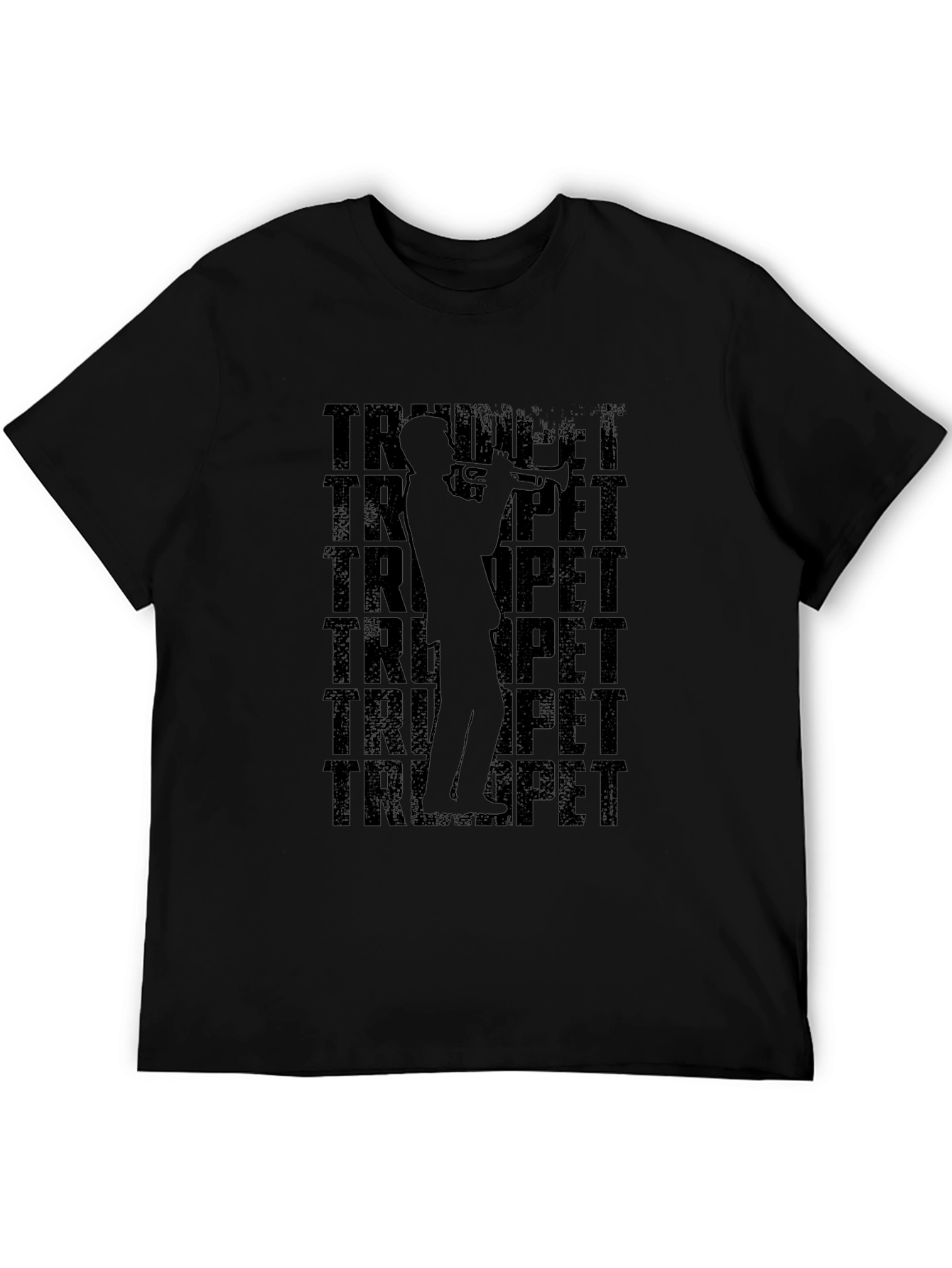 Trumpet Player Graphic Black T-Shirt