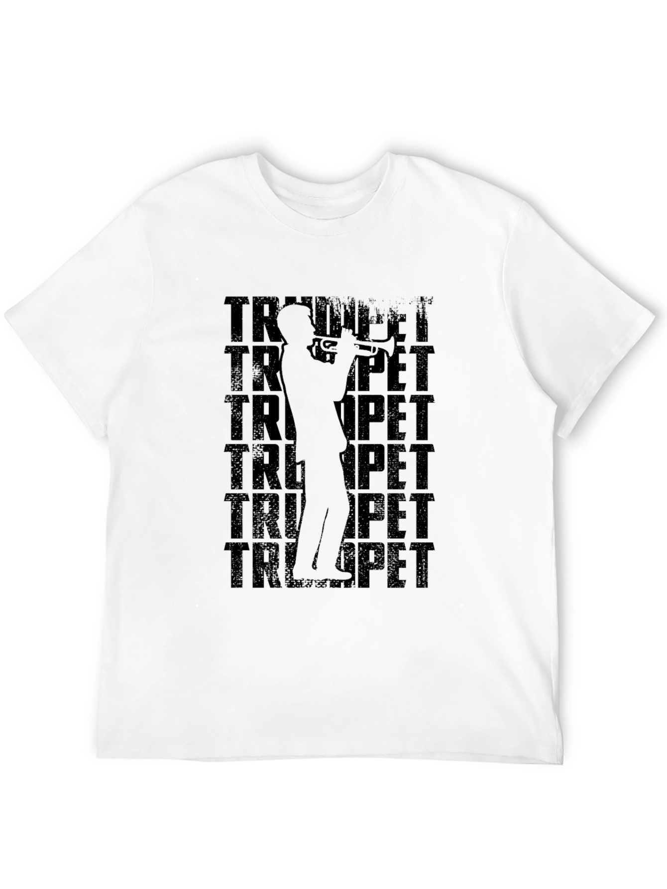 Trumpet Player Graphic Black T-Shirt