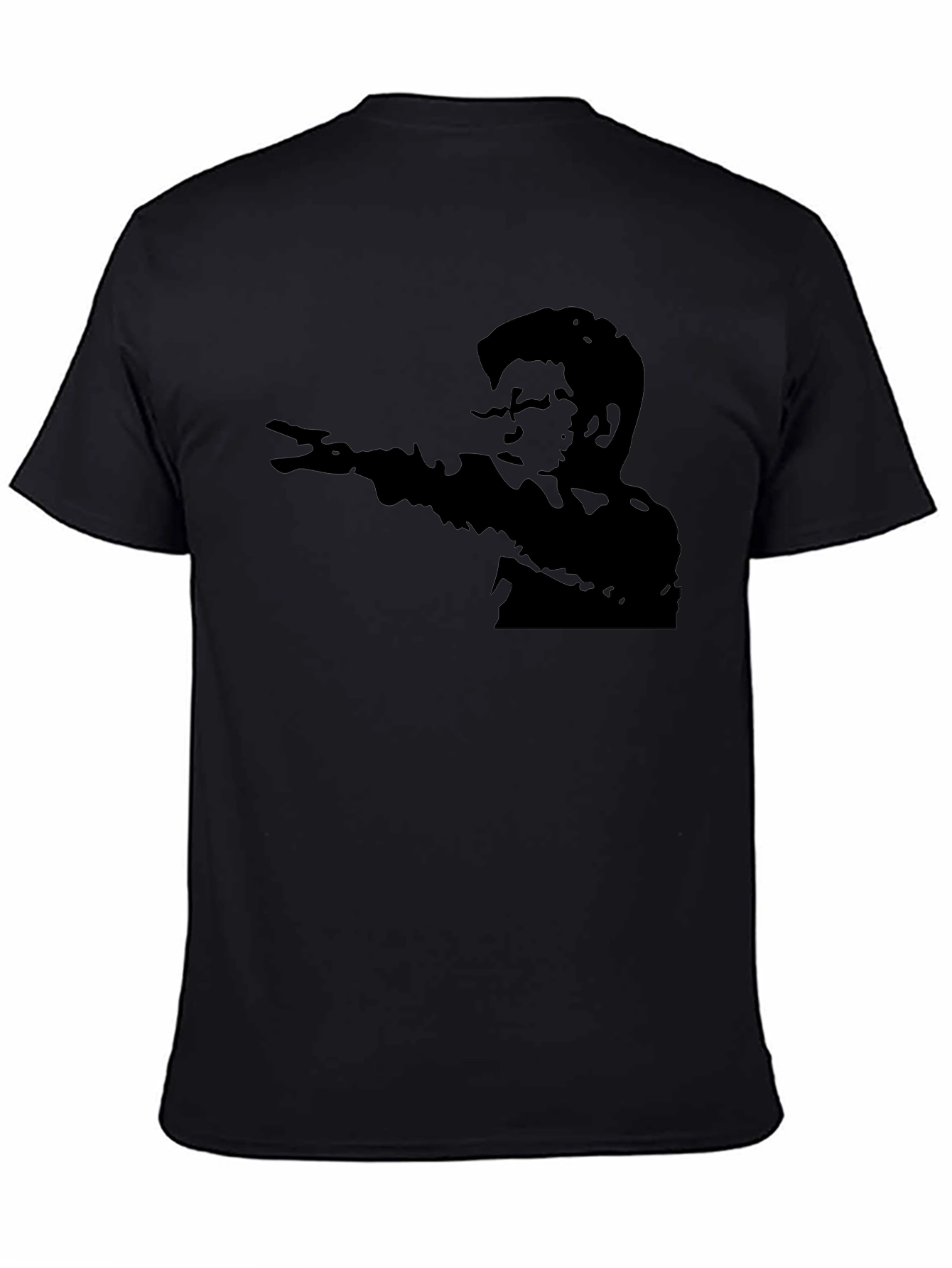 Retro Silhouette Graphic T-Shirt - Black