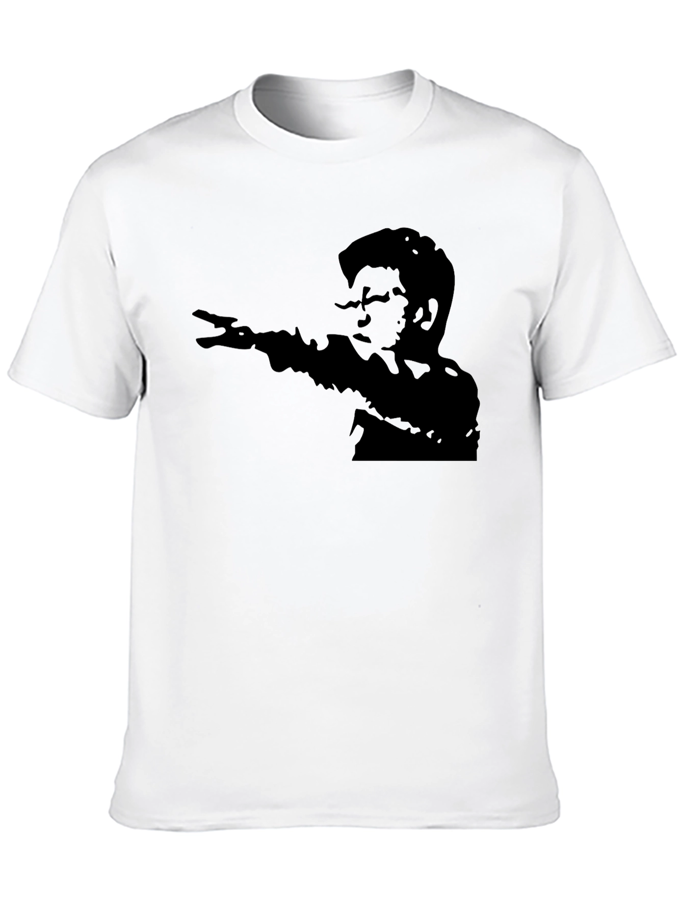 Retro Silhouette Graphic T-Shirt - Black