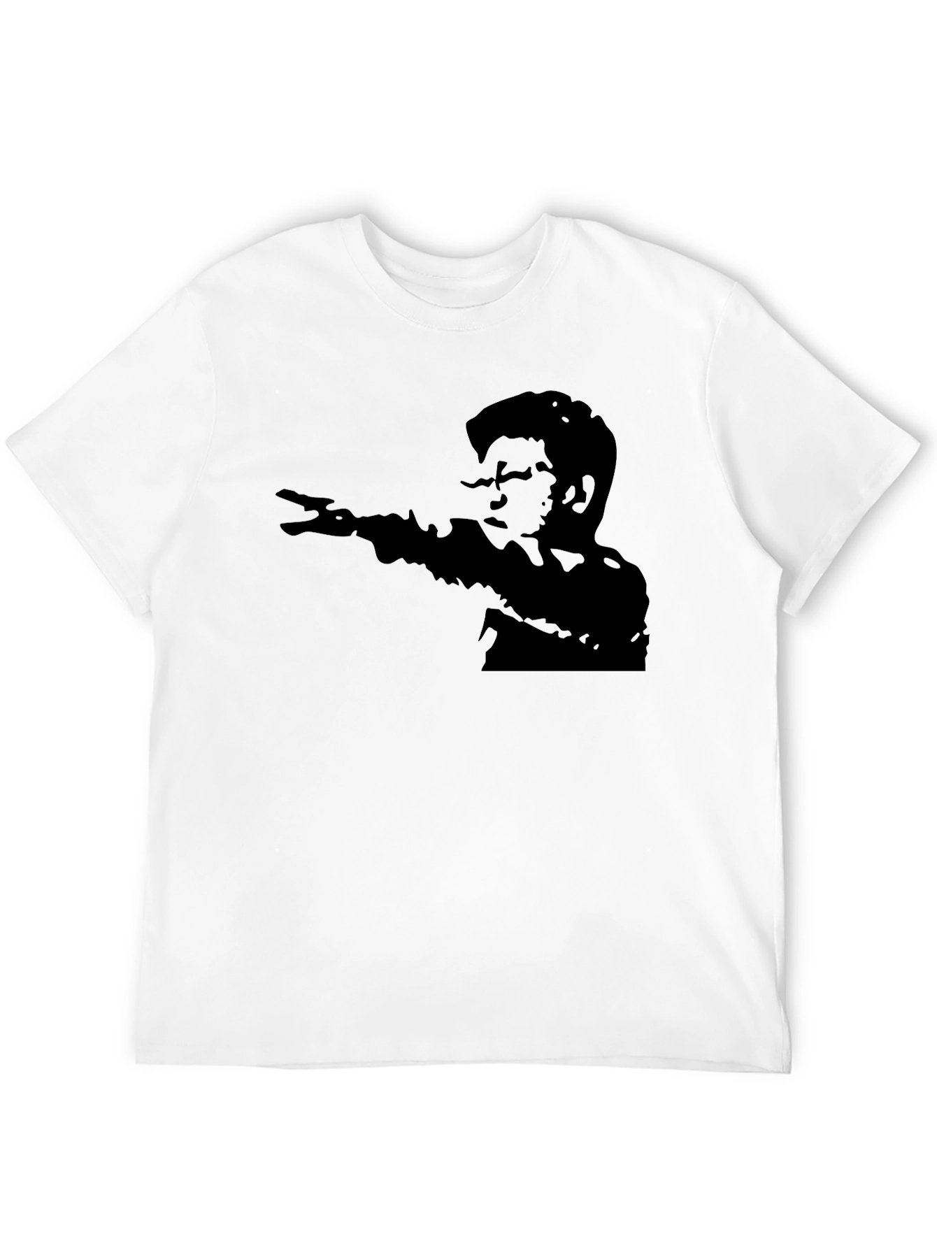 Retro Silhouette Graphic T-Shirt - Black