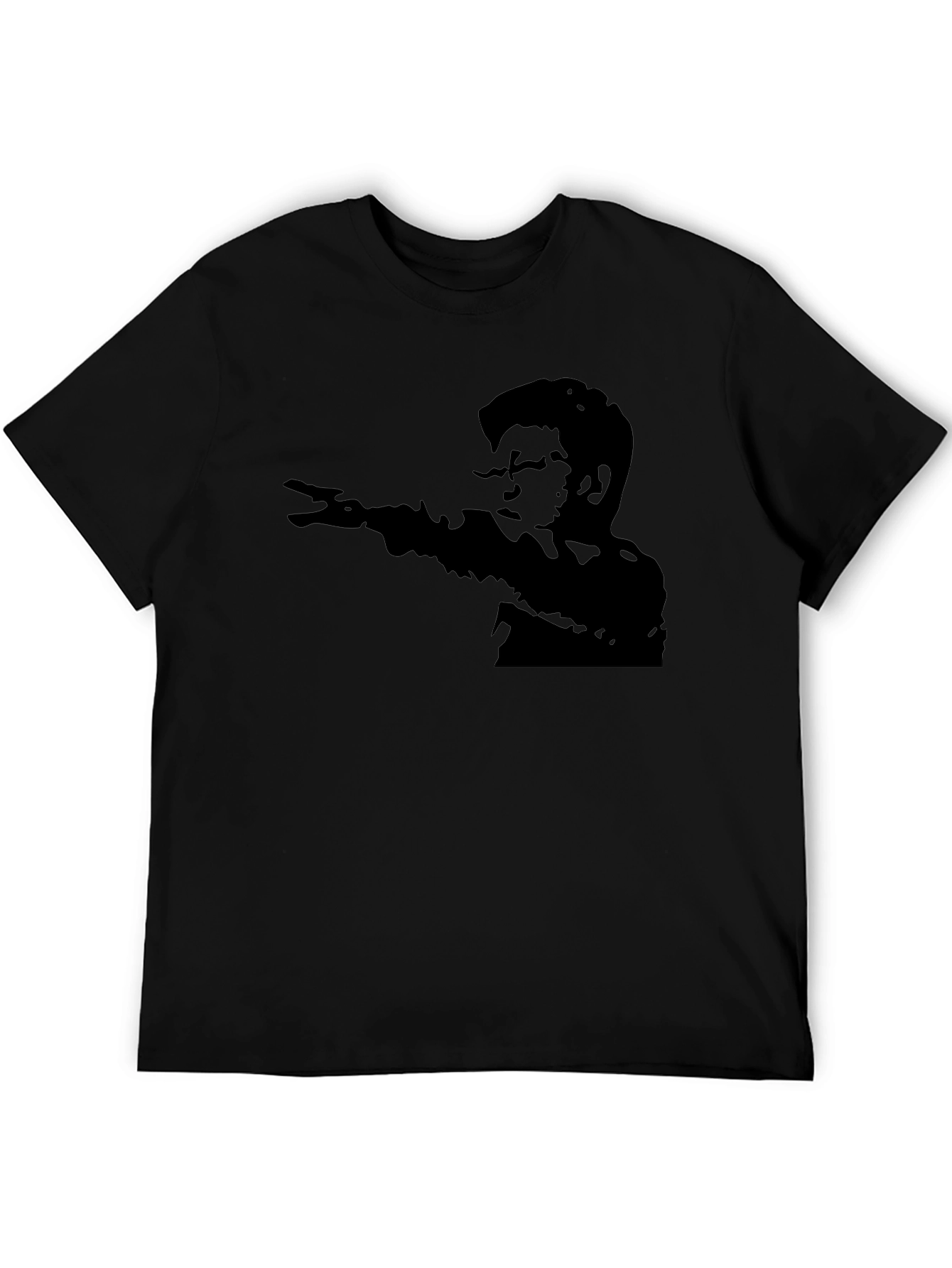 Retro Silhouette Graphic T-Shirt - Black