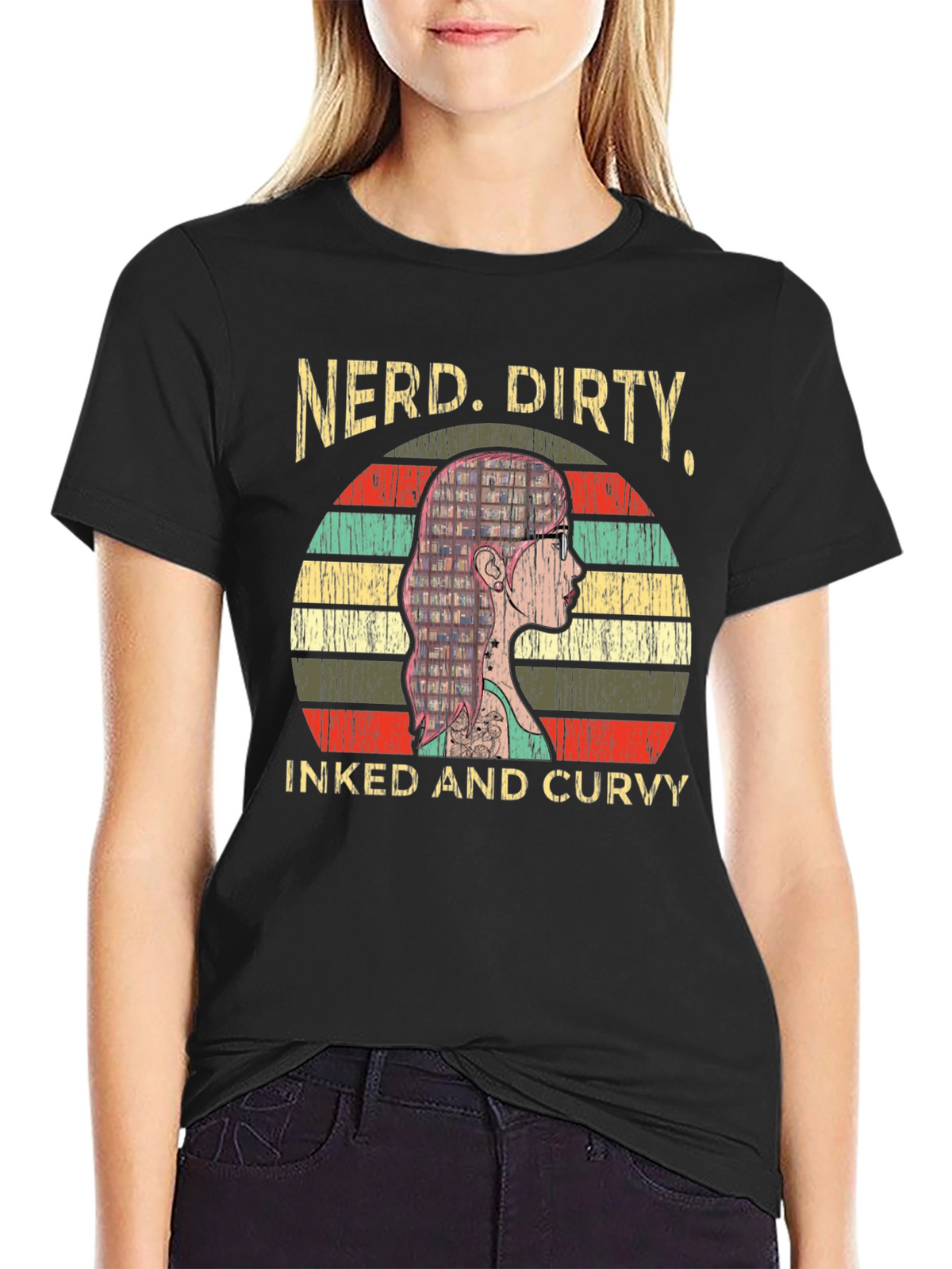 Nerd Dirty Inked & Curvy Graphic Tee