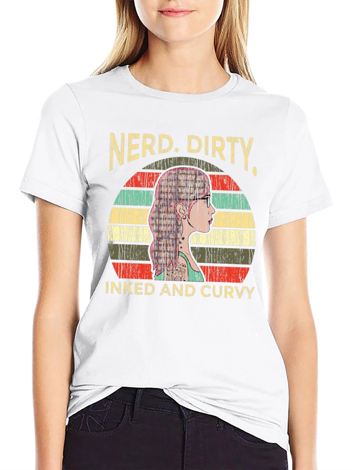 Nerd Dirty Inked & Curvy Graphic Tee