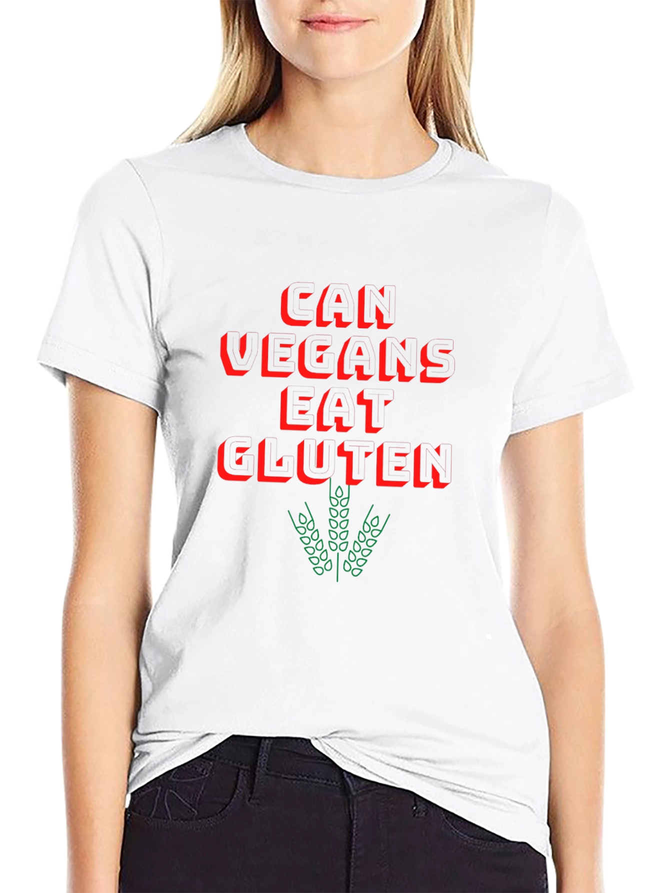 Vegan Humor T-Shirt - Can Vegans Eat Gluten?