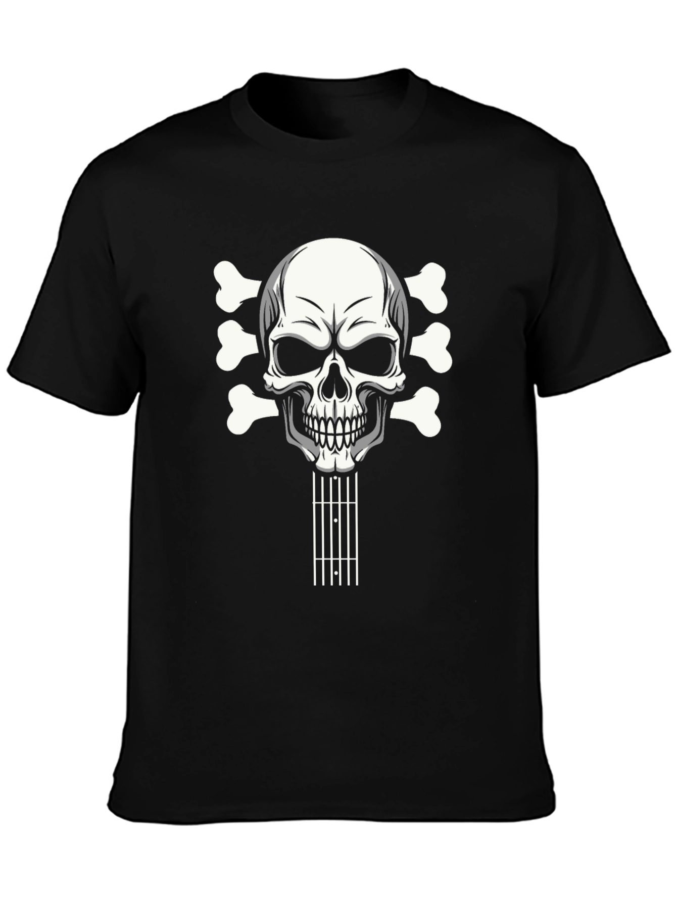 Skull Guitar T-Shirt - Rocker Style Tee