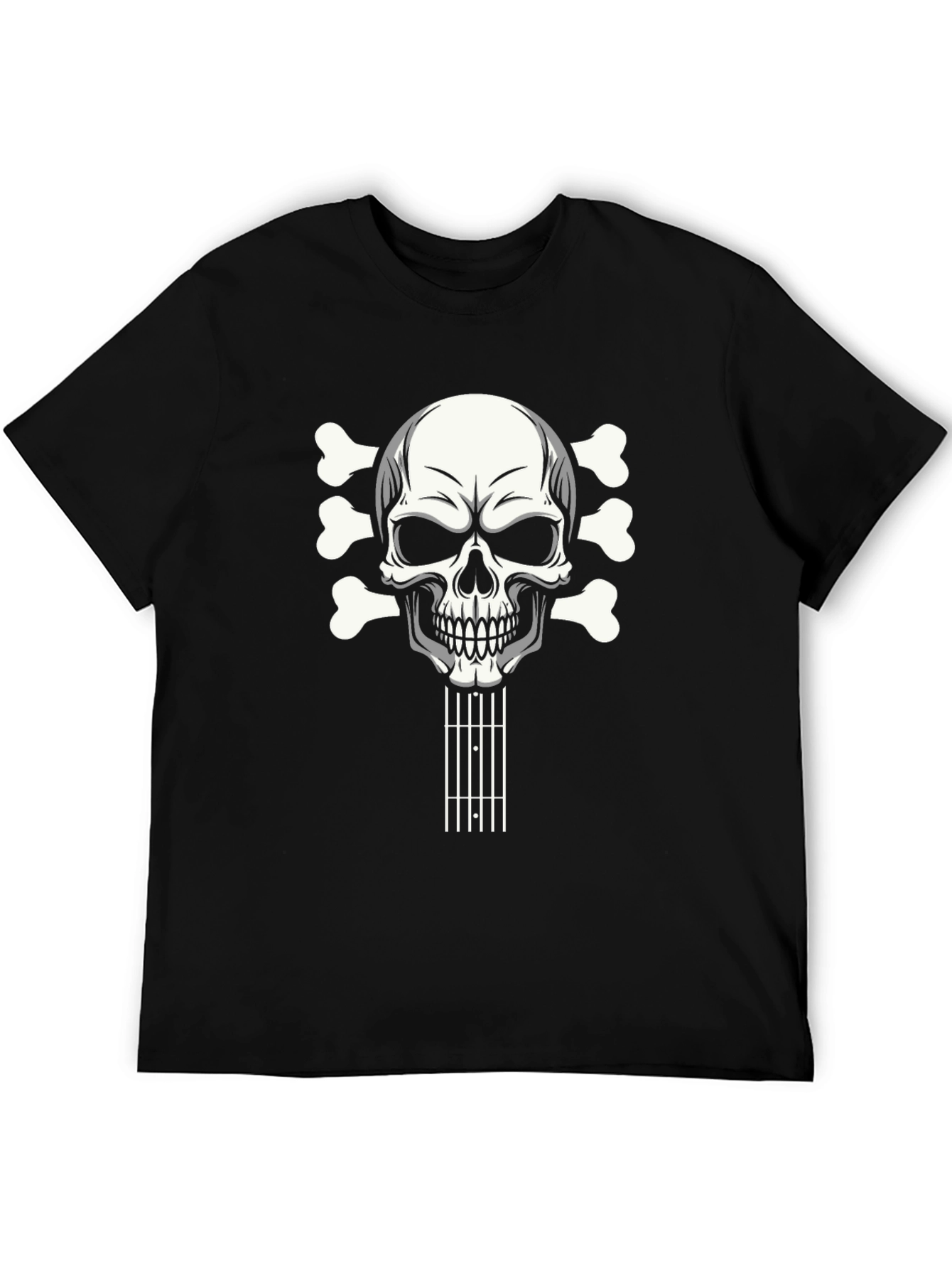 Skull Guitar T-Shirt - Rocker Style Tee