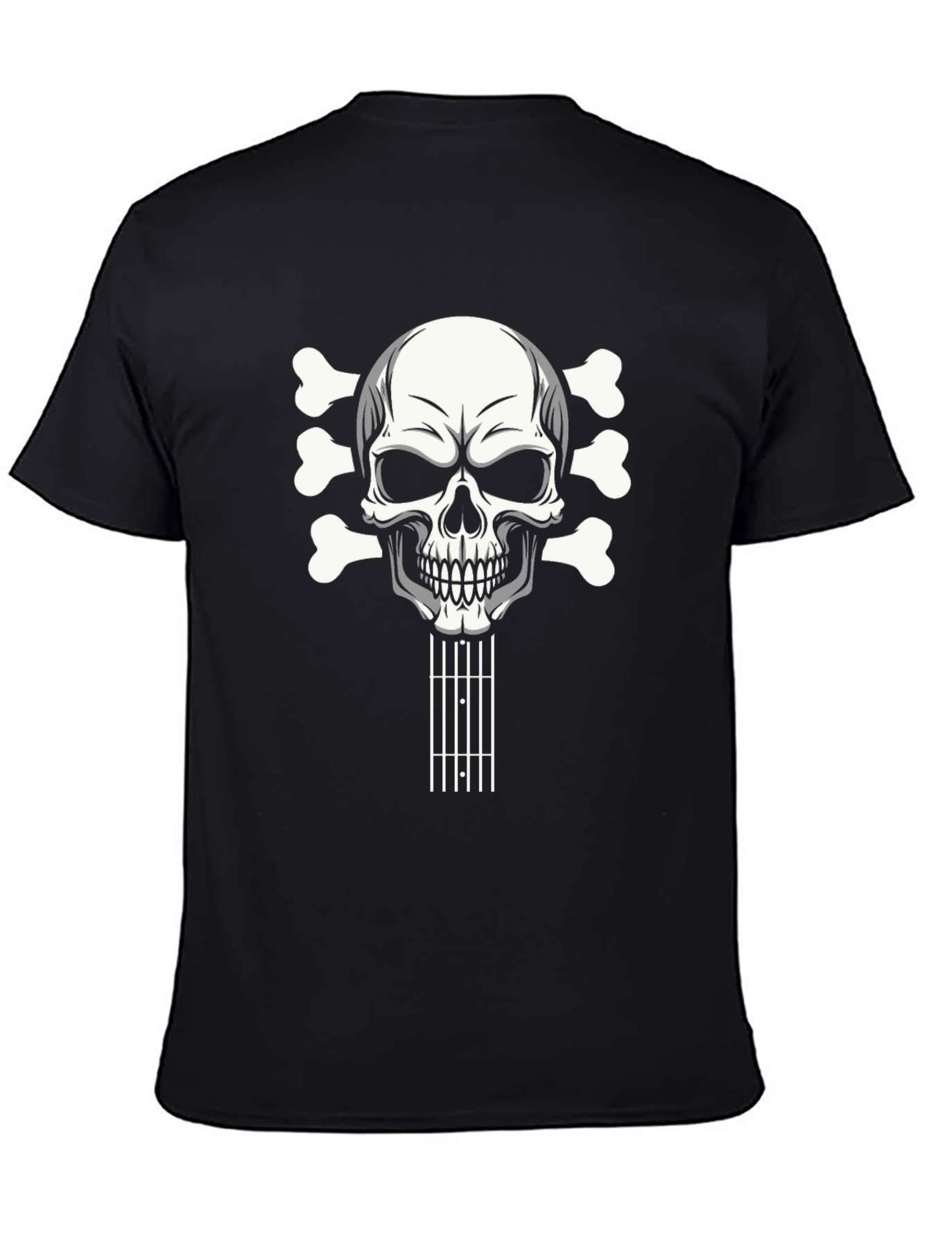 Skull Guitar T-Shirt - Rocker Style Tee