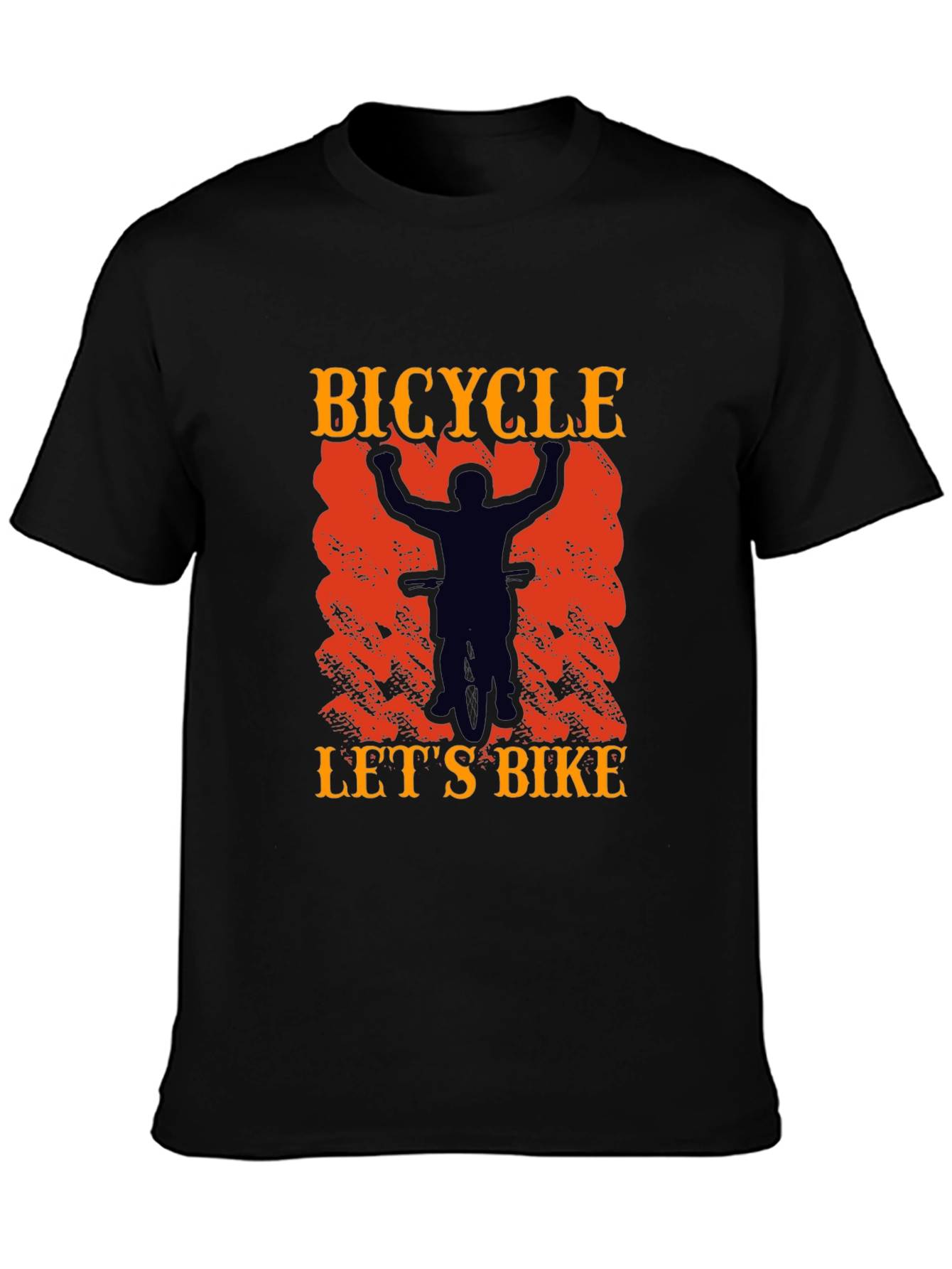 Bicycle Lets Bike Graphic Tee - Black
