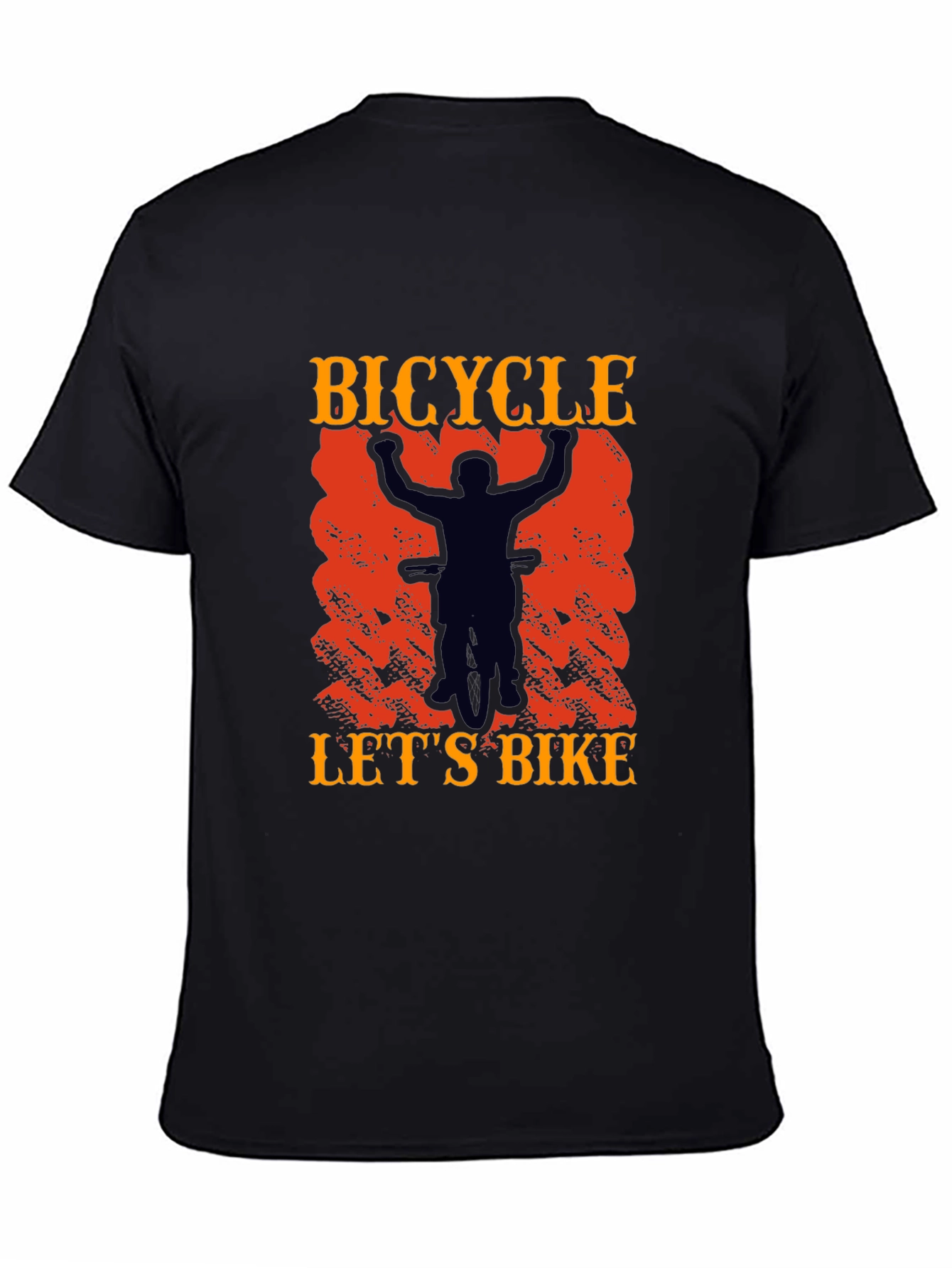 Bicycle Lets Bike Graphic Tee - Black