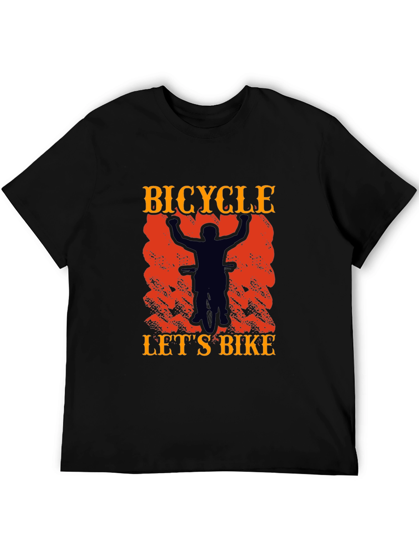 Bicycle Lets Bike Graphic Tee - Black