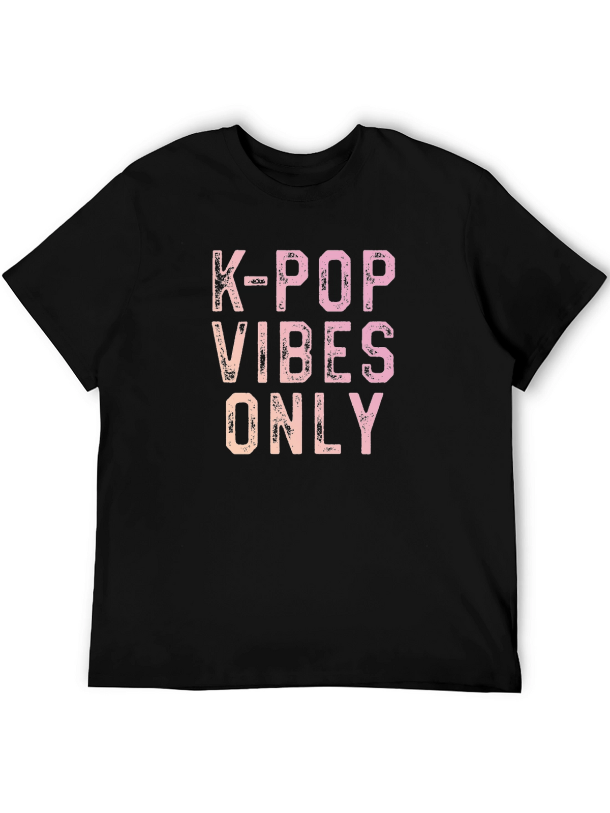 K-Pop Vibes Only Graphic Tee - Trendy Casual Shirt
