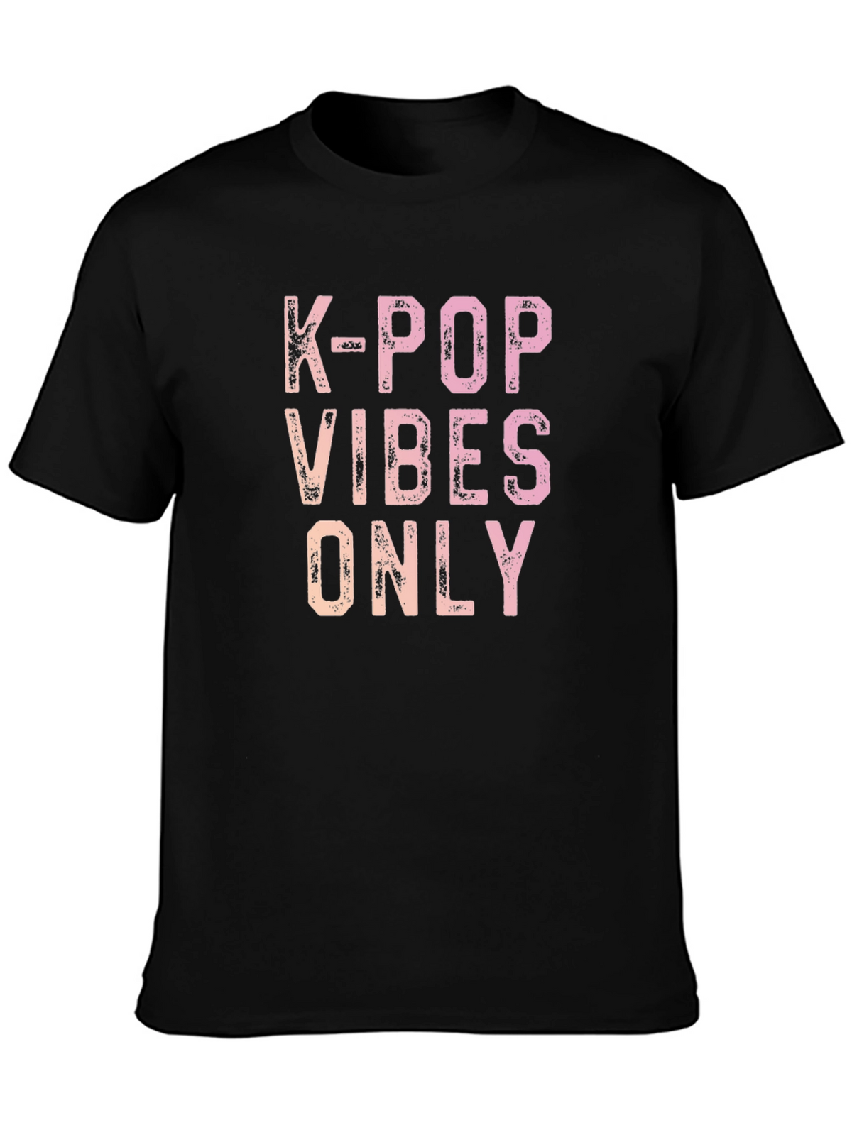 K-Pop Vibes Only Graphic Tee - Trendy Casual Shirt