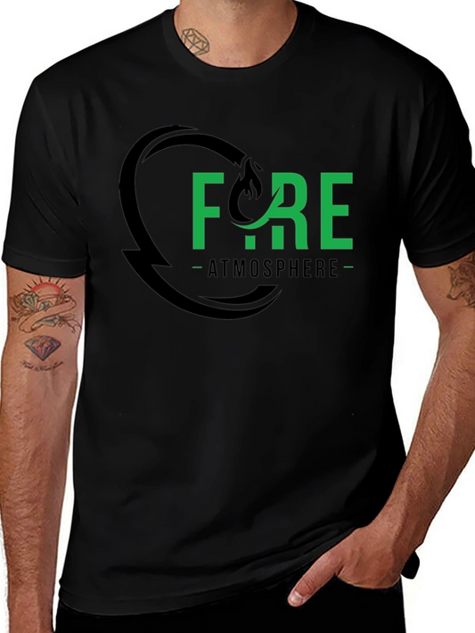 Fire Atmosphere Graphic Tee - Black