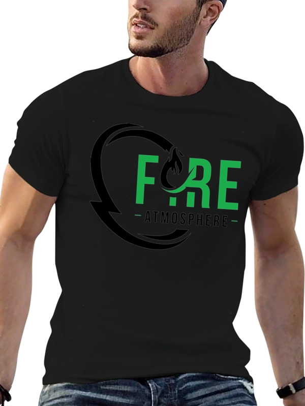 Fire Atmosphere Graphic Tee - Black